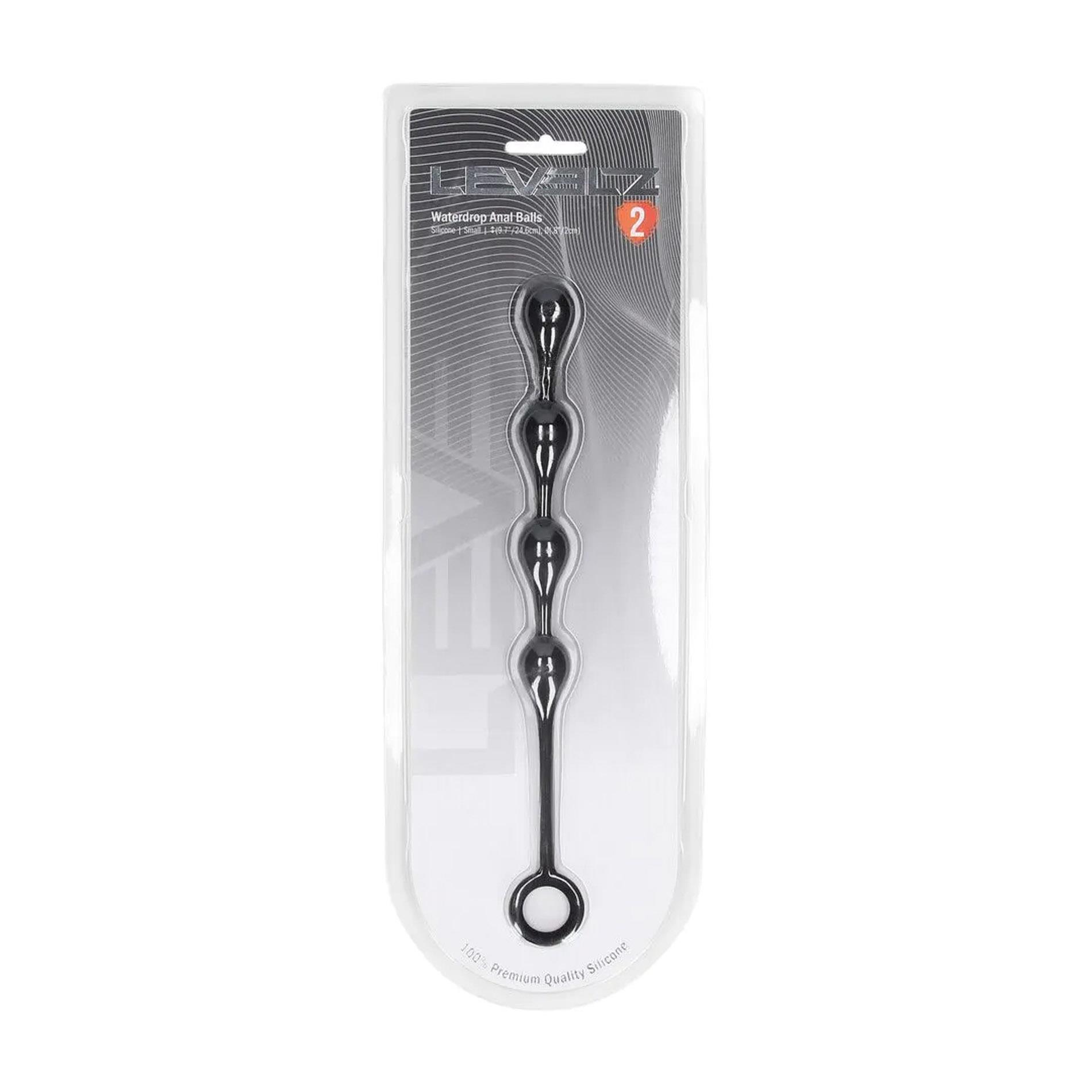 Waterdrop Silicone Anal Balls - S - 20Mm - Black