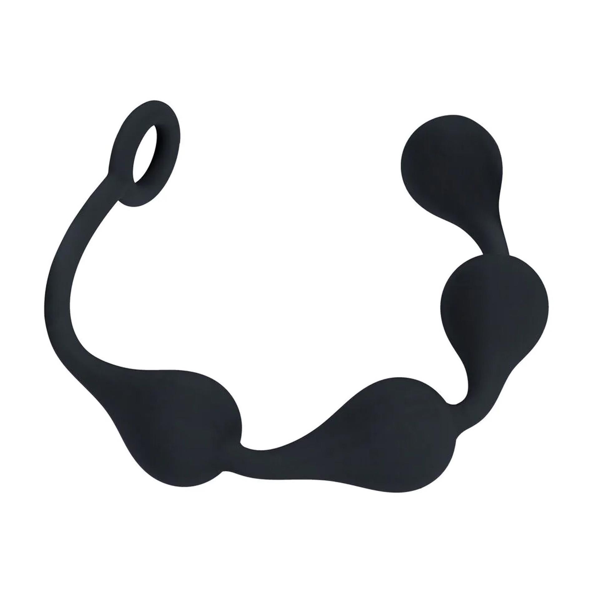Waterdrop Silicone Anal Balls -M - 30Mm - Black