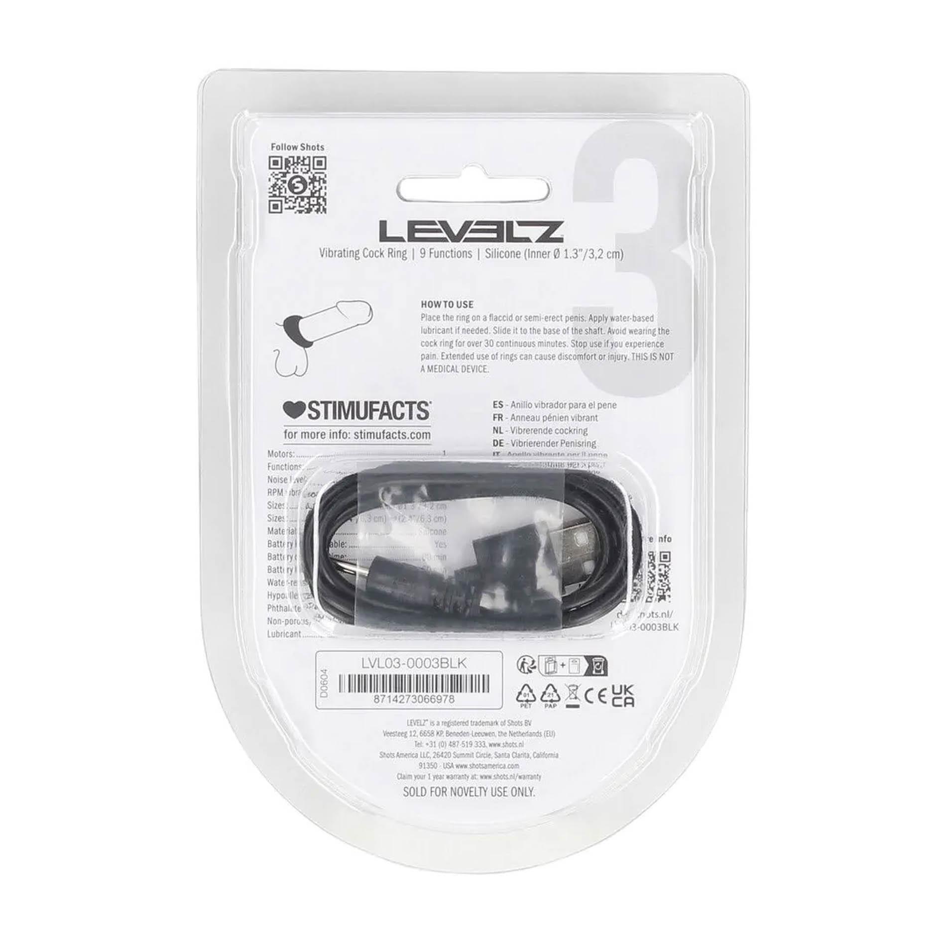 Sealed Liquid Silicone Vibrating Cockring - Black