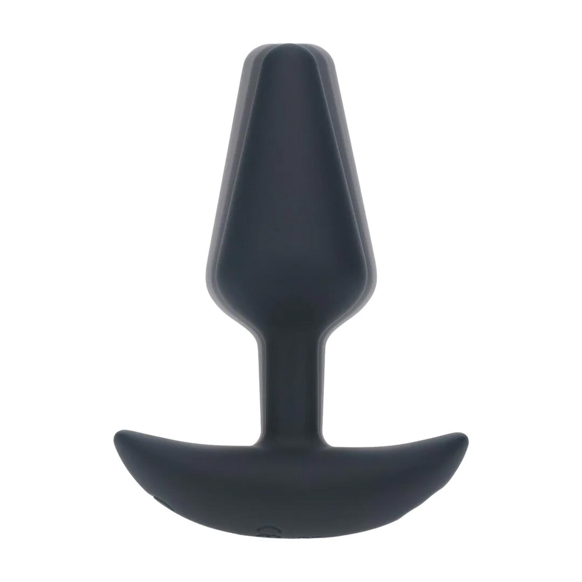 Classic Vibrating Silicone Anal Plug - S - Black