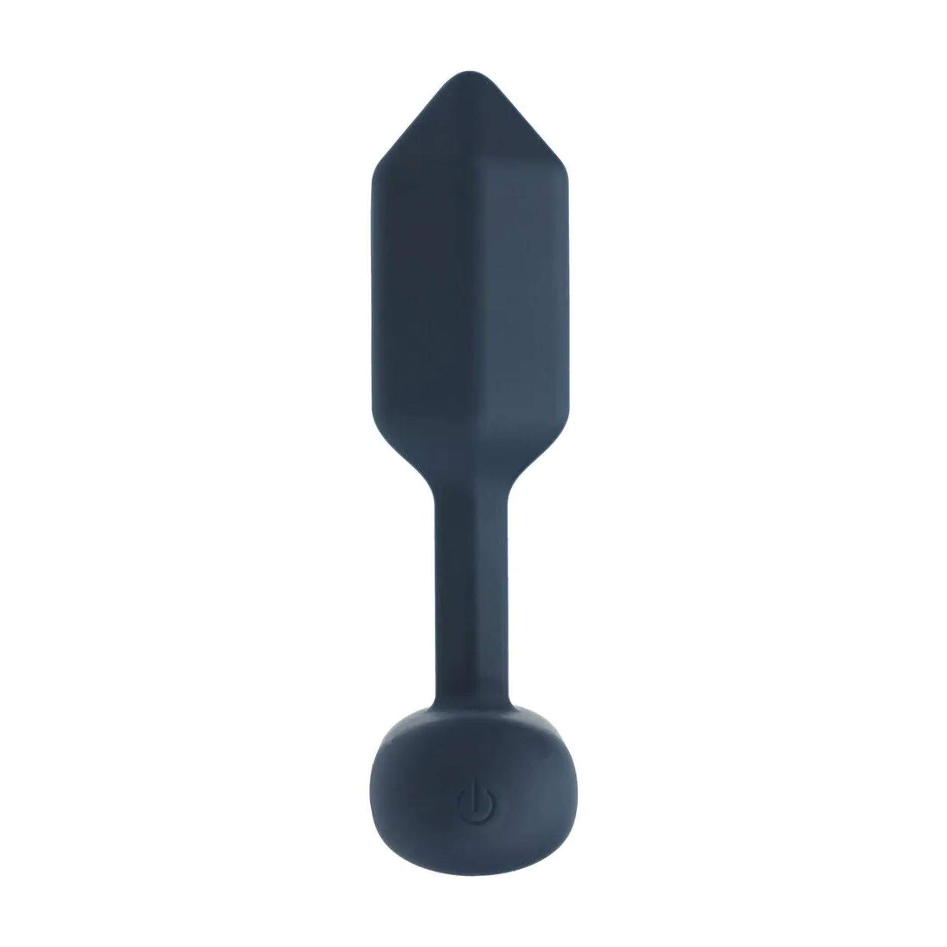 Hexagonal Vibrating Silicone Anal Plug - S - Black