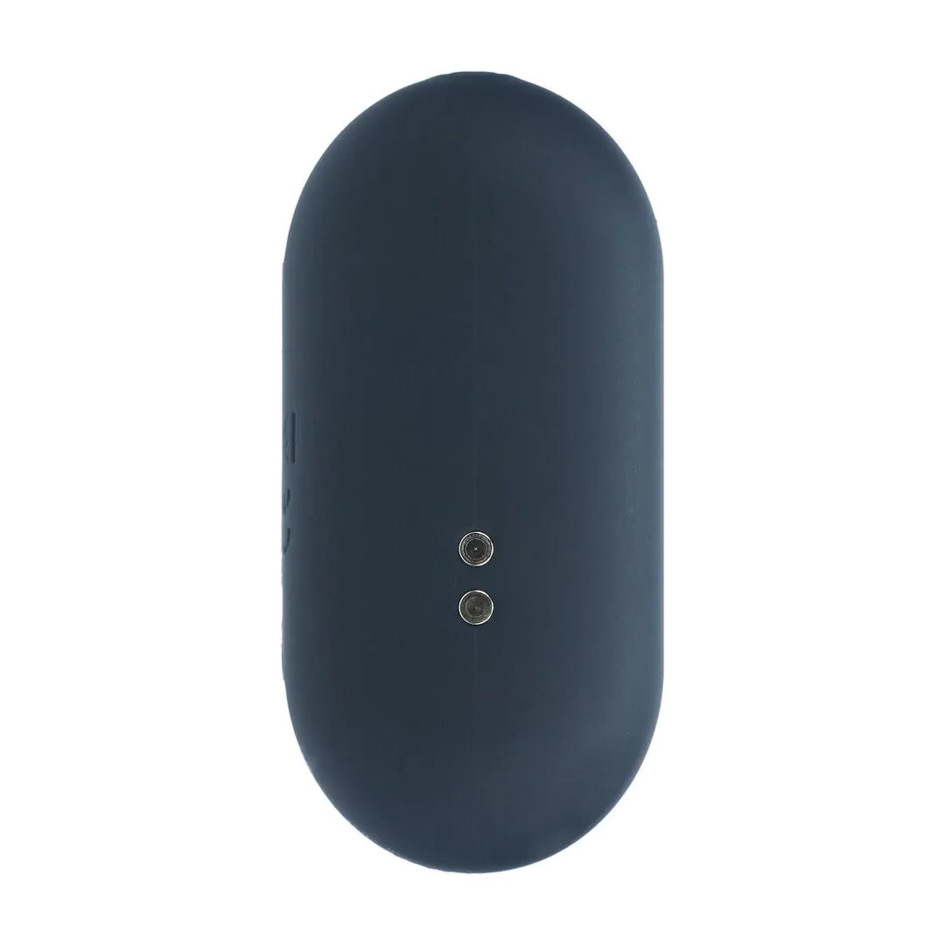 Hexagonal Vibrating Silicone Anal Plug - M - Black