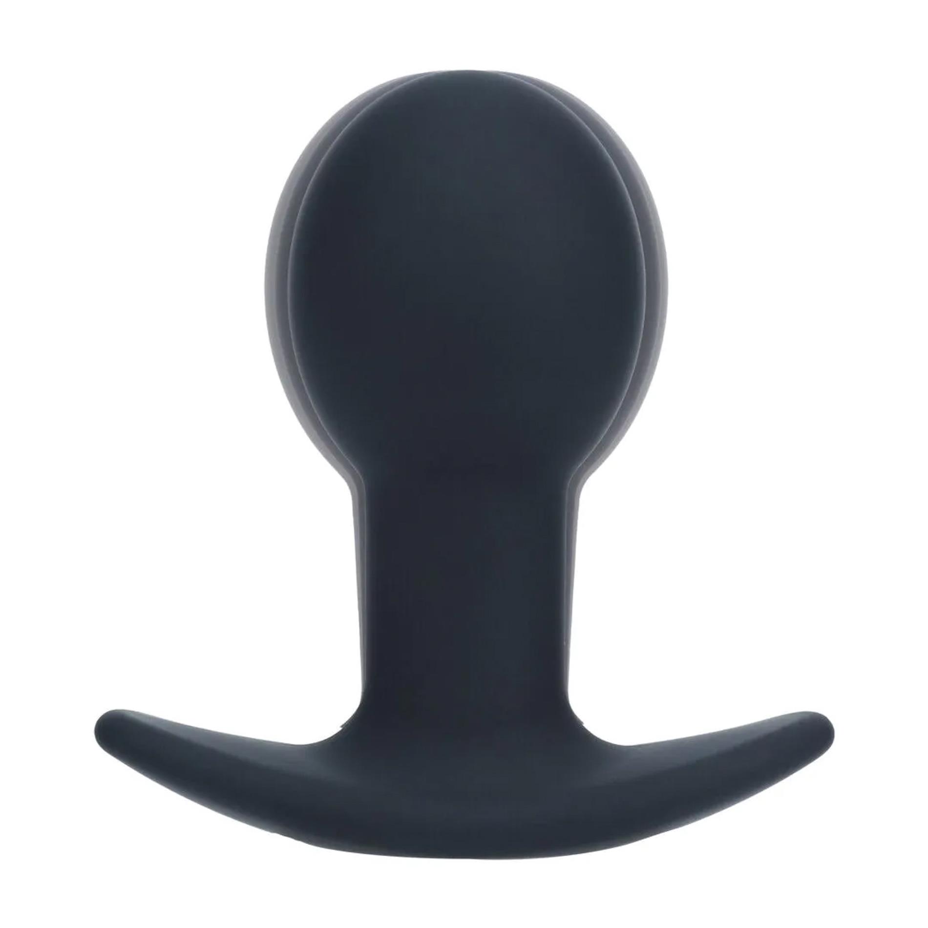 Single Bulb Vibrating Silicone Anal Plug - Black