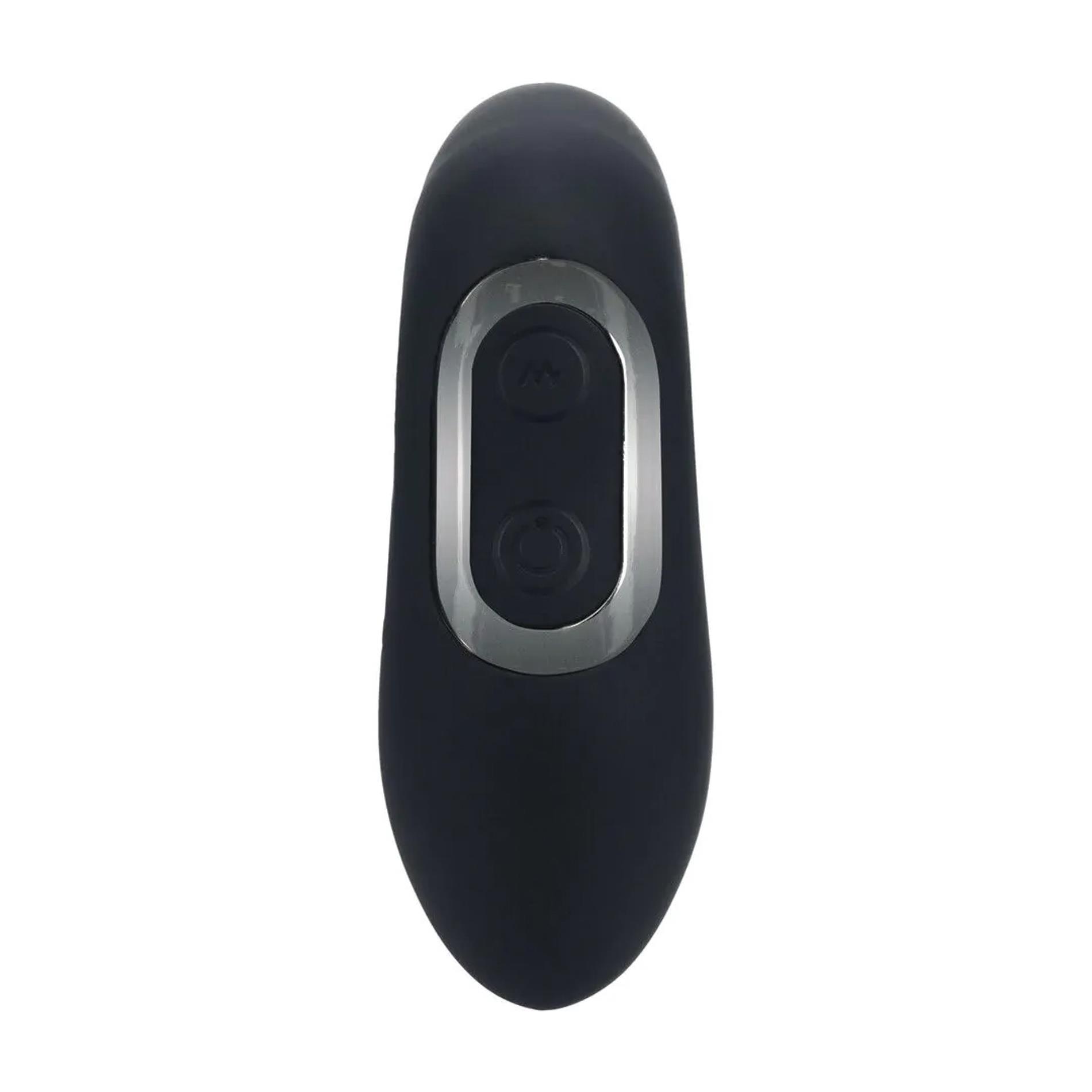 Vibrating Heating Bendable Tapping Silicone Prostate Stimulator - Black