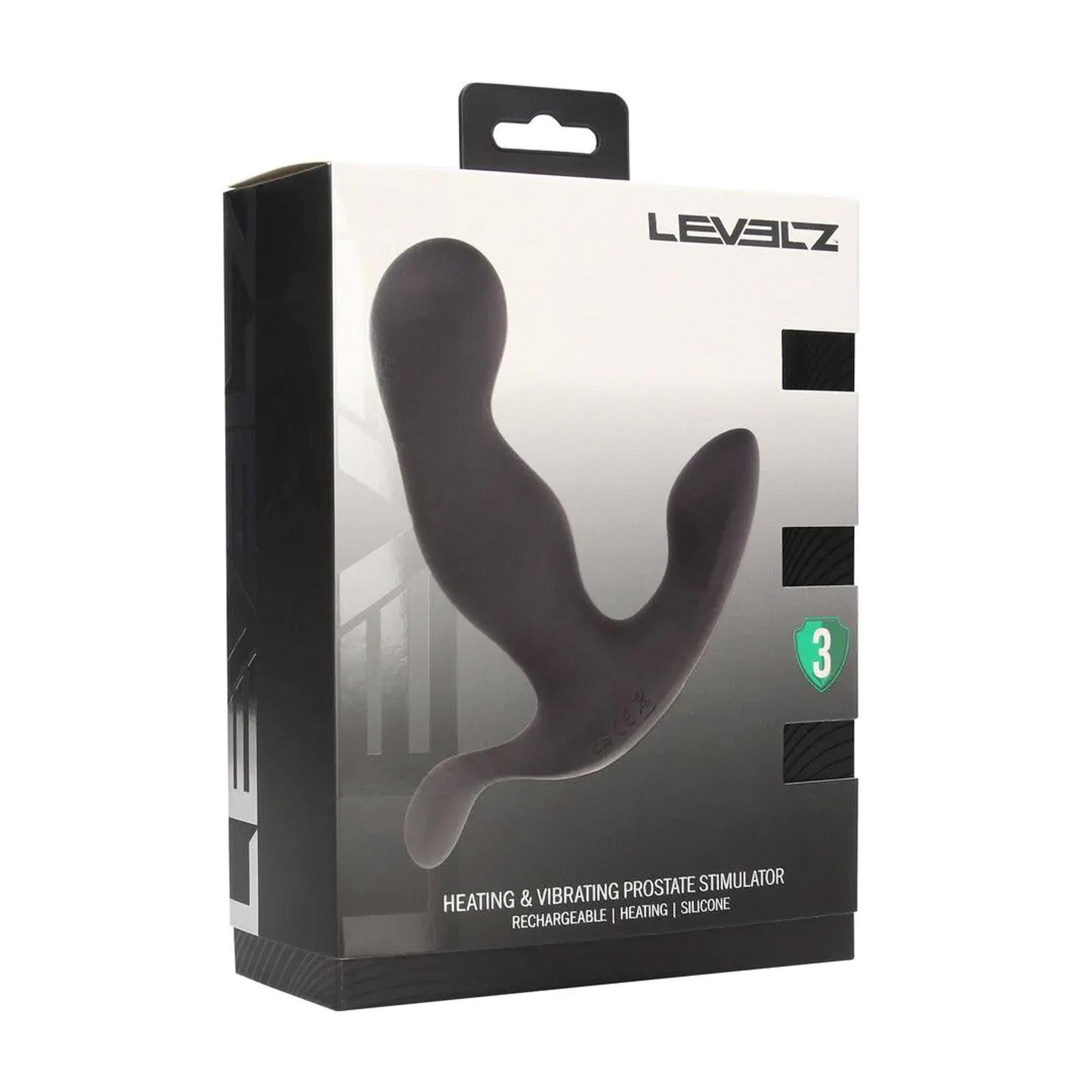 Heating And Vibrating Silicone Prostate Stimulator - Black