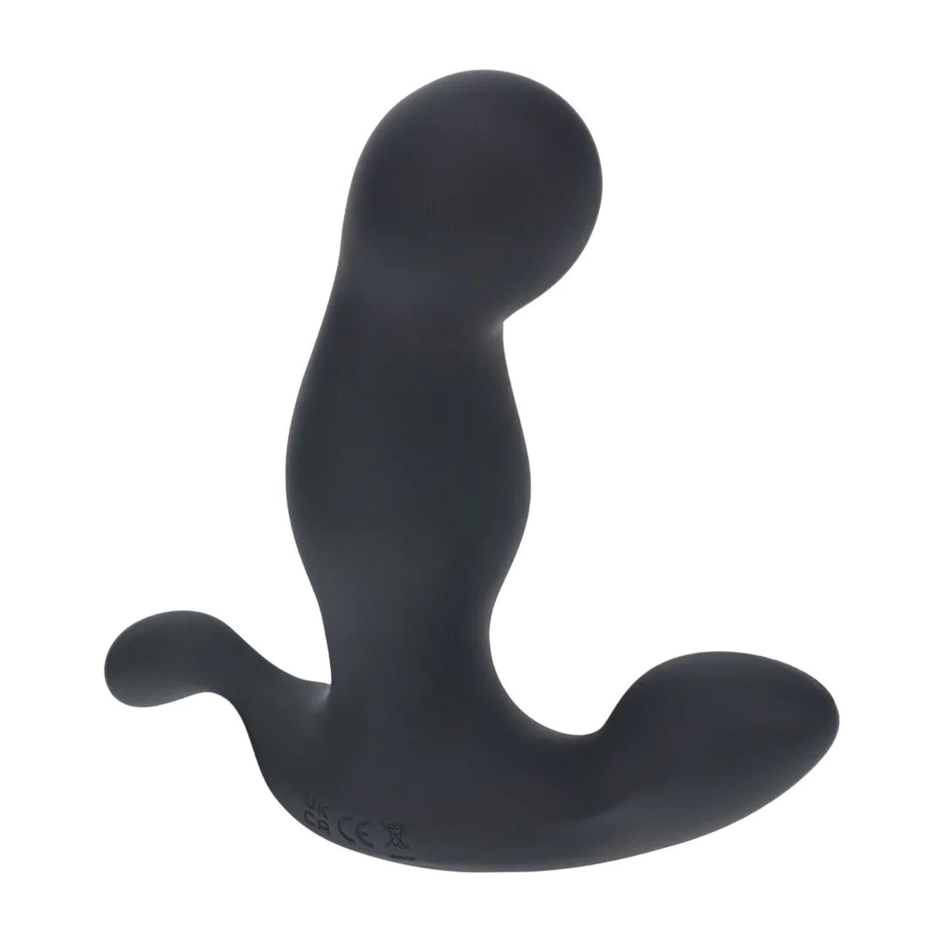Heating And Vibrating Silicone Prostate Stimulator - Black