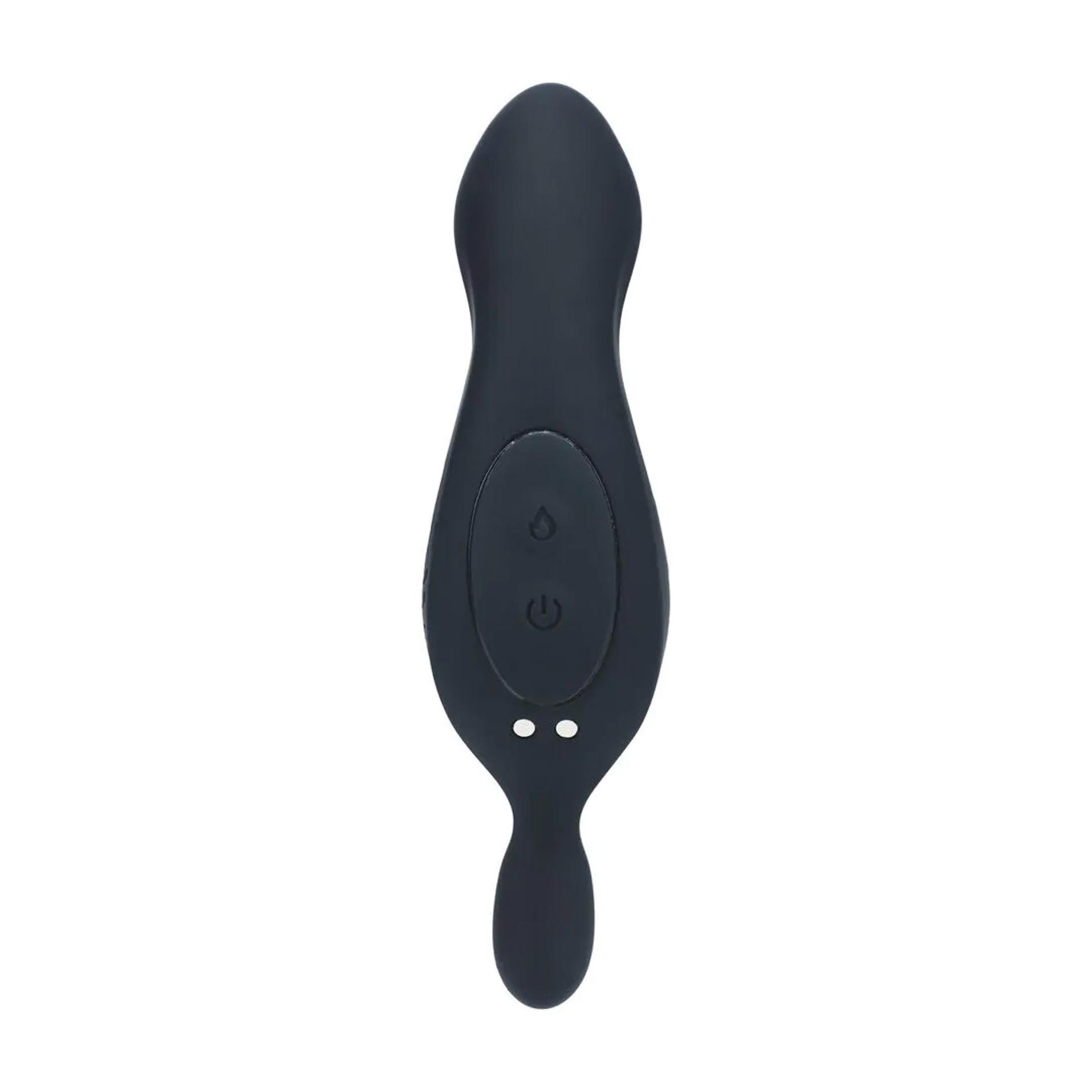 Heating And Vibrating Silicone Prostate Stimulator - Black