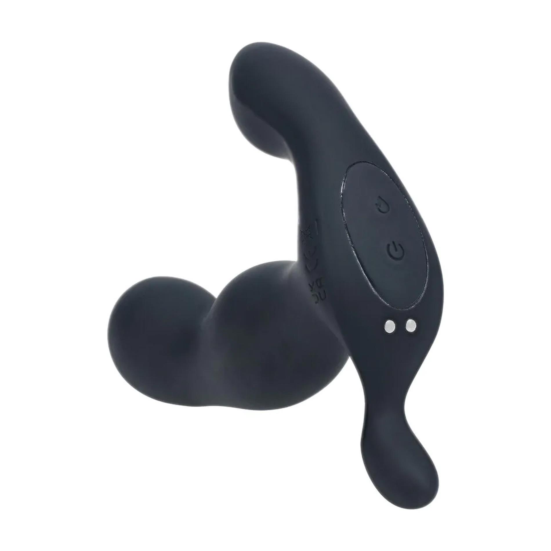 Heating And Vibrating Silicone Prostate Stimulator - Black