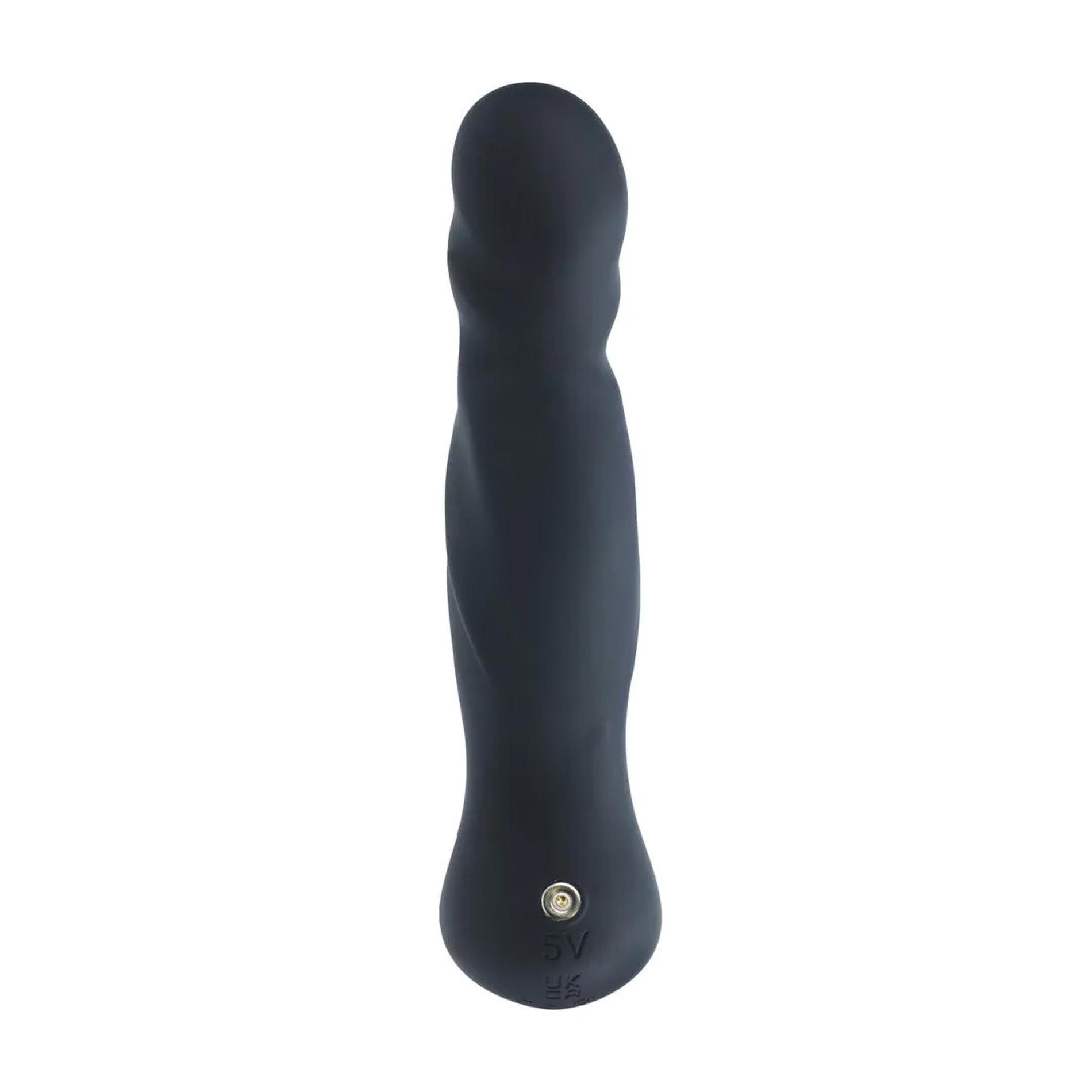 Vibrating And Thrusting Silicone Prostate Massager - Black