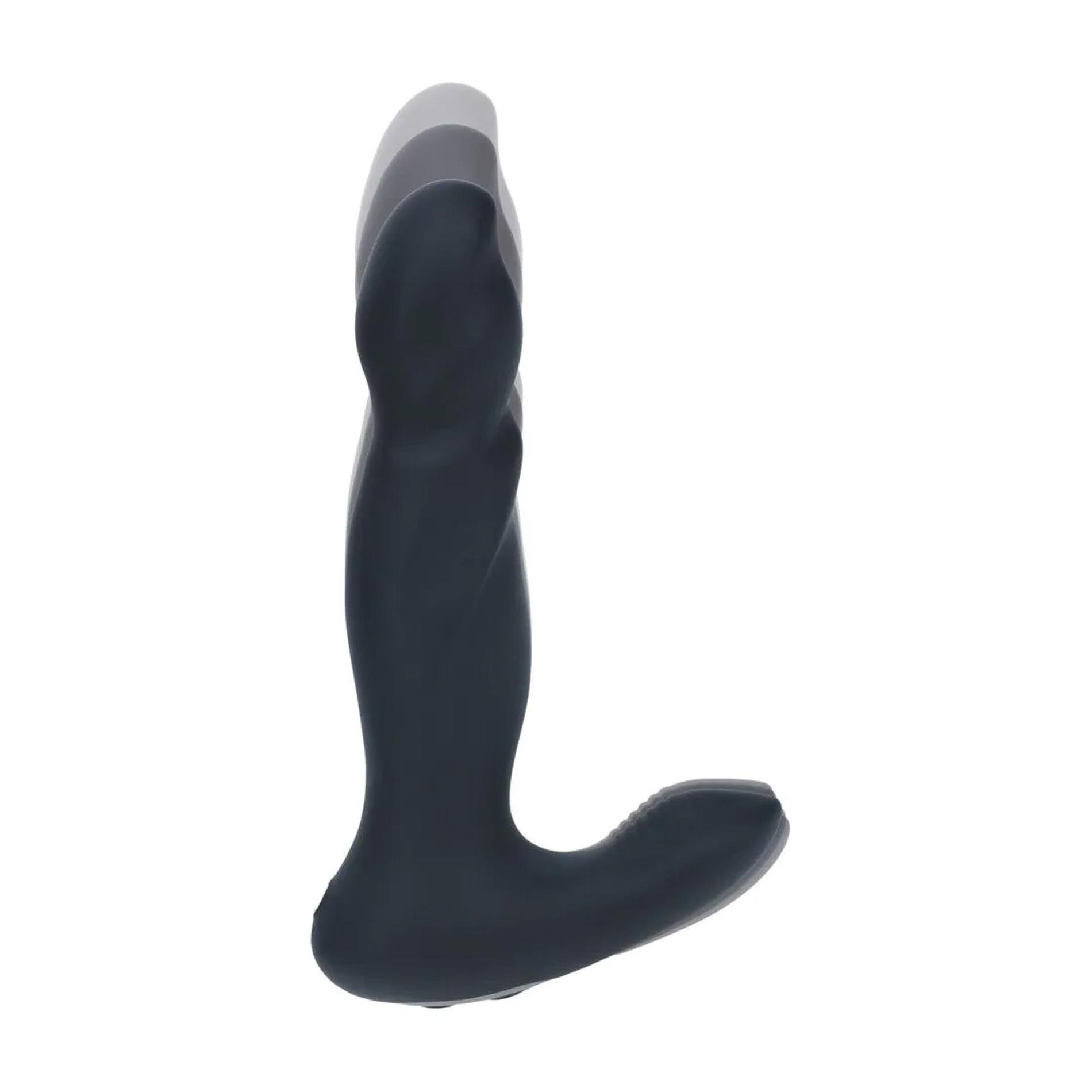 Vibrating And Thrusting Silicone Prostate Massager - Black