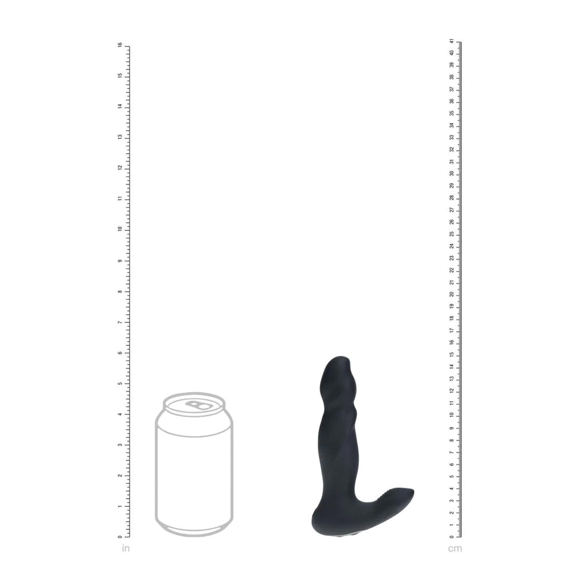 Vibrating And Thrusting Silicone Prostate Massager - Black