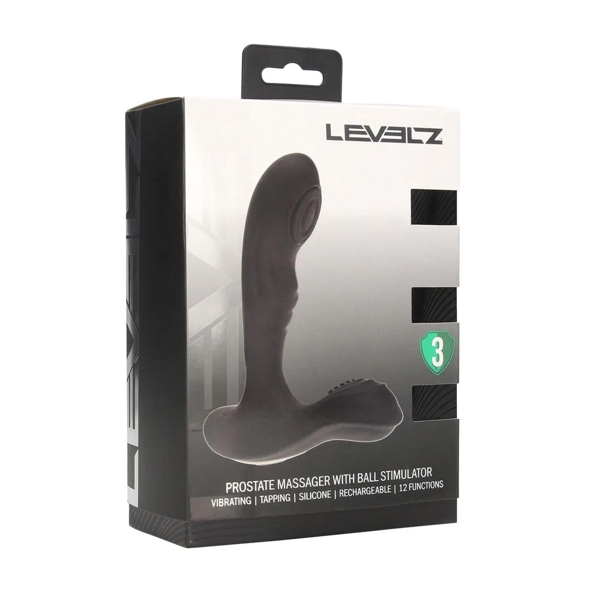 Vibrating And Tapping Silicone Prostate Massager With Ball Stimulator