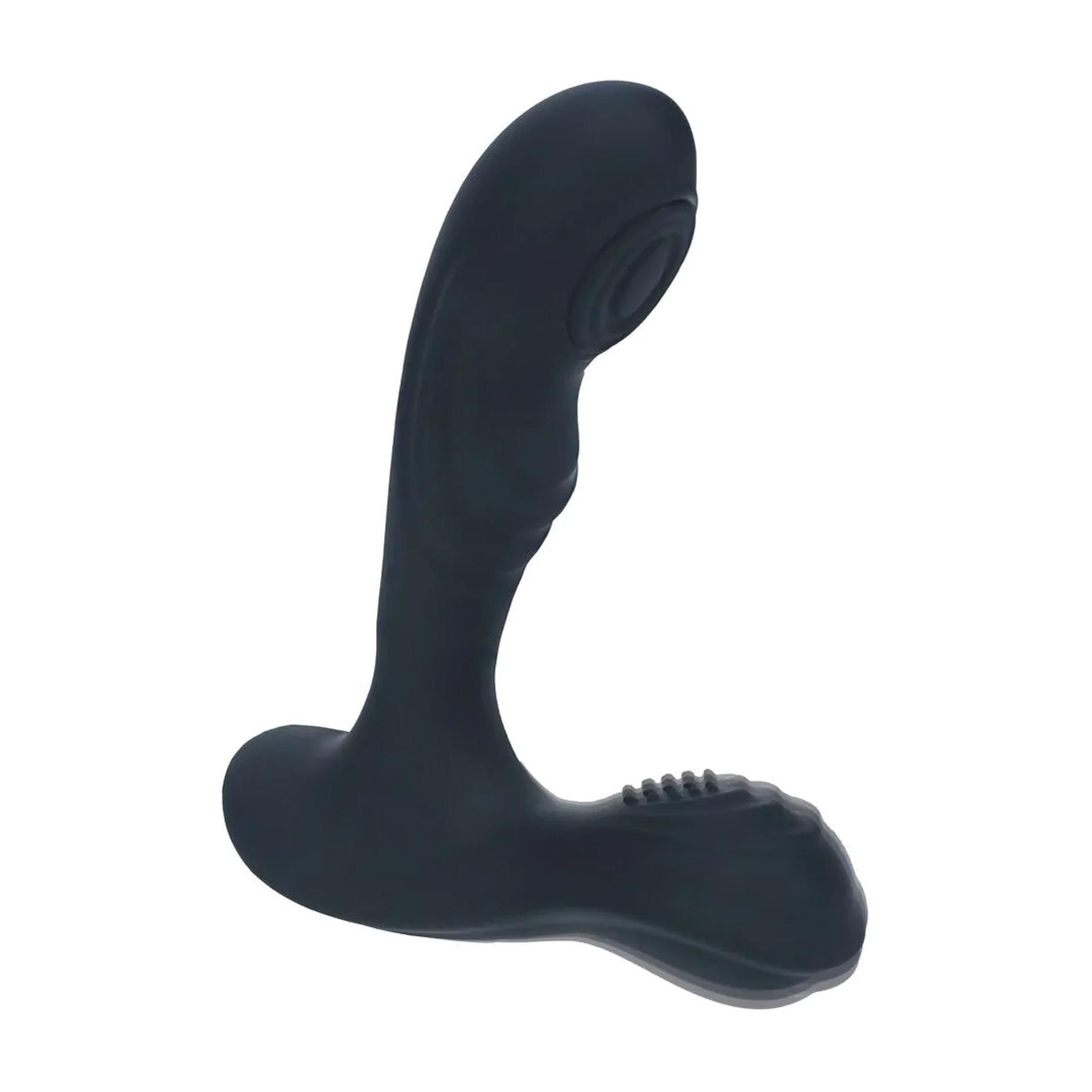 Vibrating And Tapping Silicone Prostate Massager With Ball Stimulator
