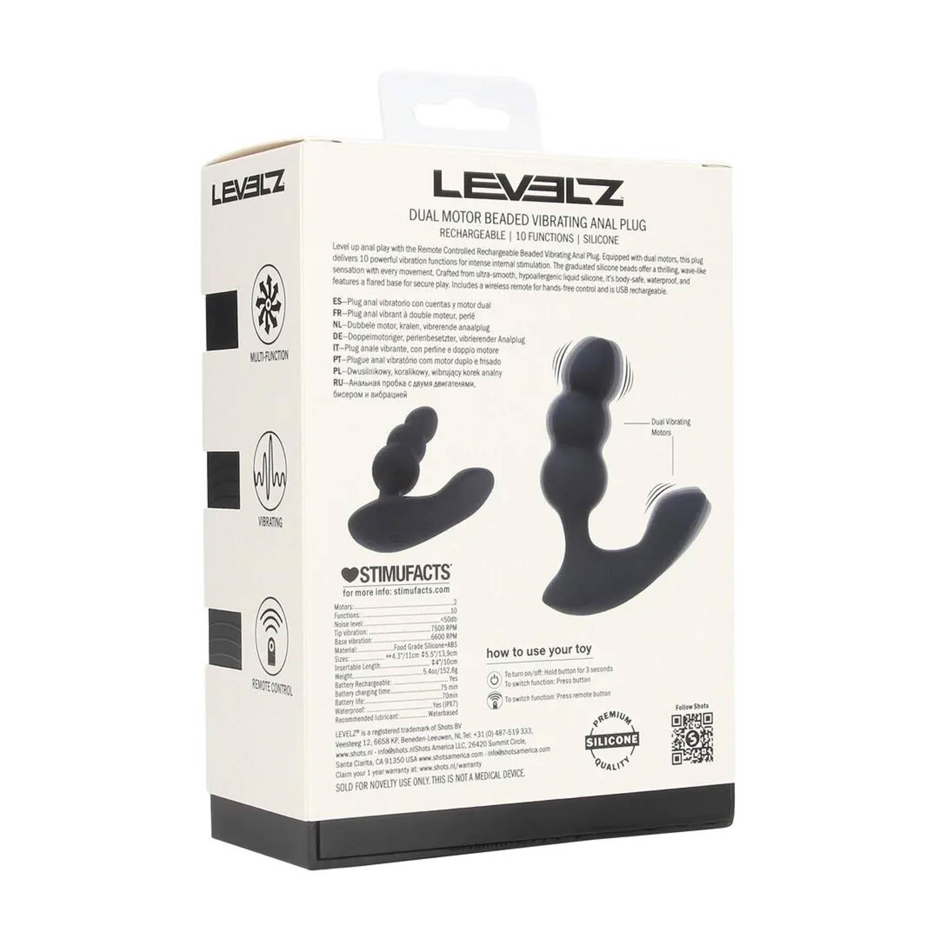 Dual Motor Remote Control Beaded Vibrating Liquid Silicone Prostate