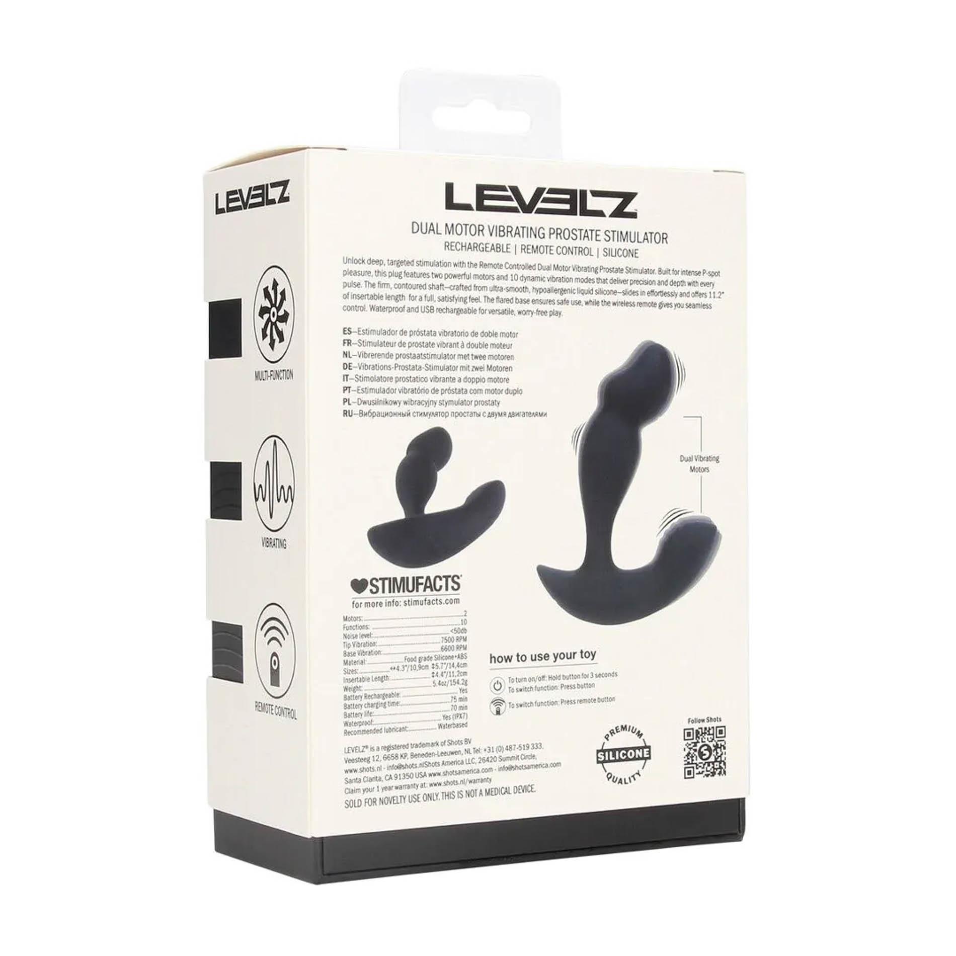 Dual Motor Remote Control Dual Motor Vibrating Liquid Silicone Prostate