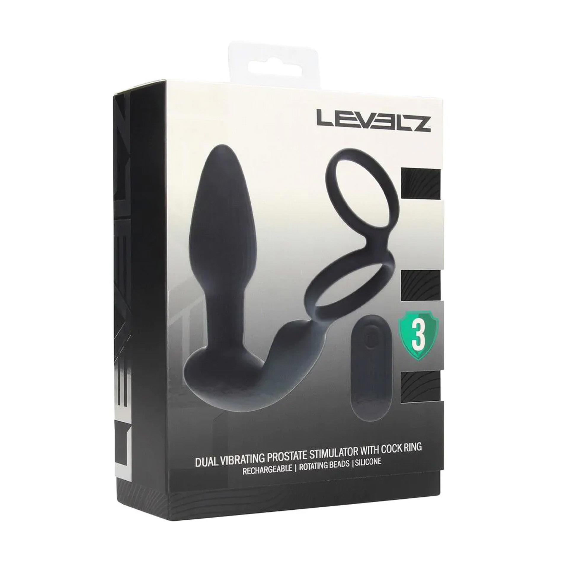 Dual Vibrating Remote Rotating Beads Silicone Prostate Stimulator