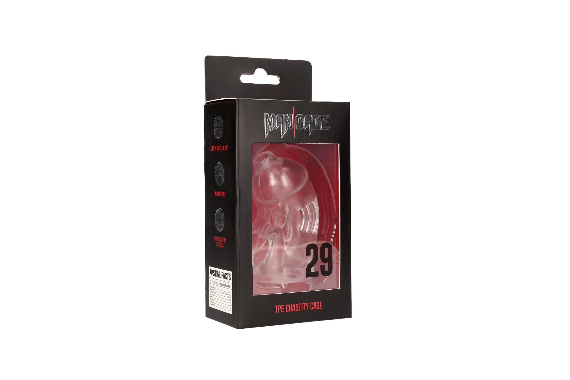 Model 29 - Tpe Chastity Cage - Transparent