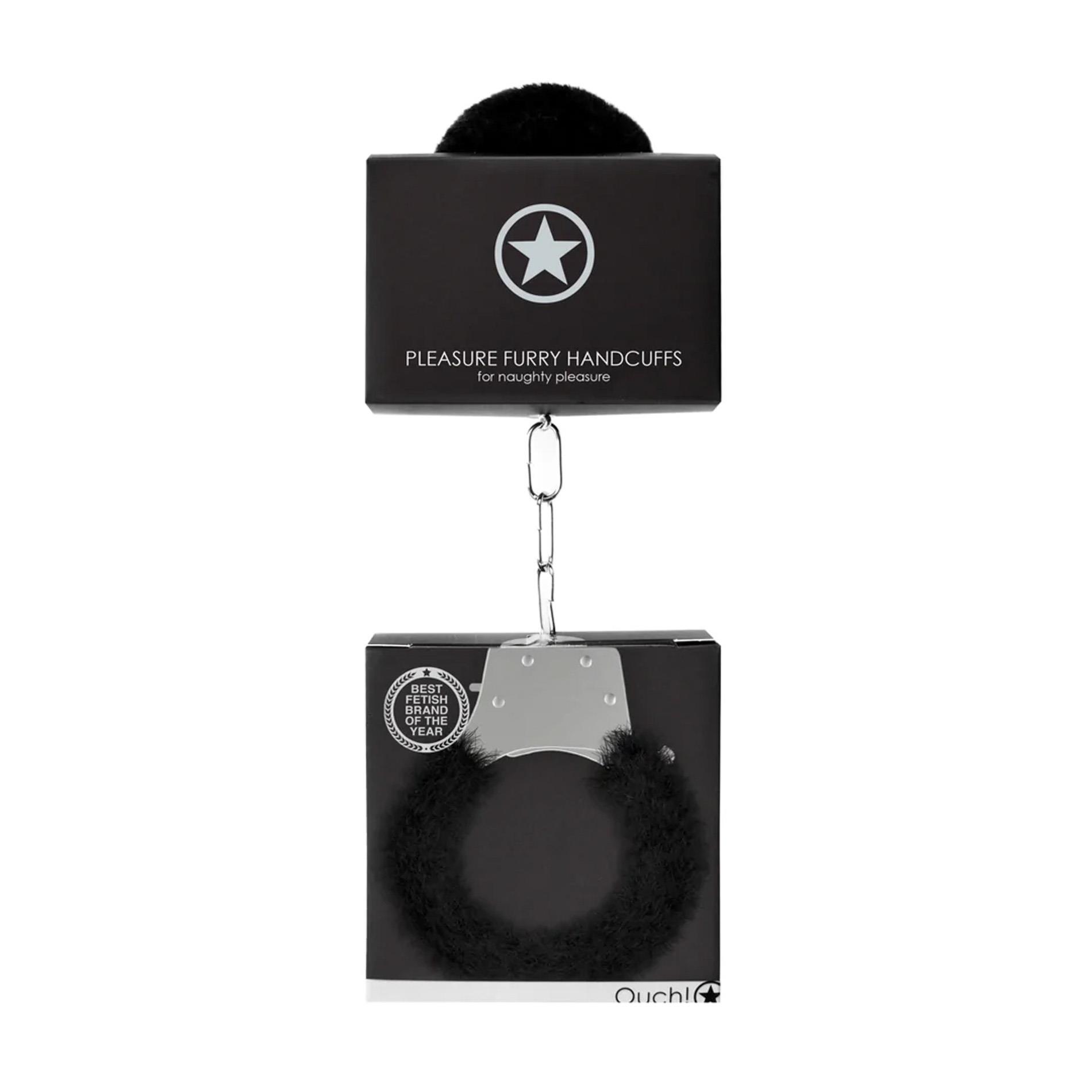 Pleasure Handcuffs Furry Black