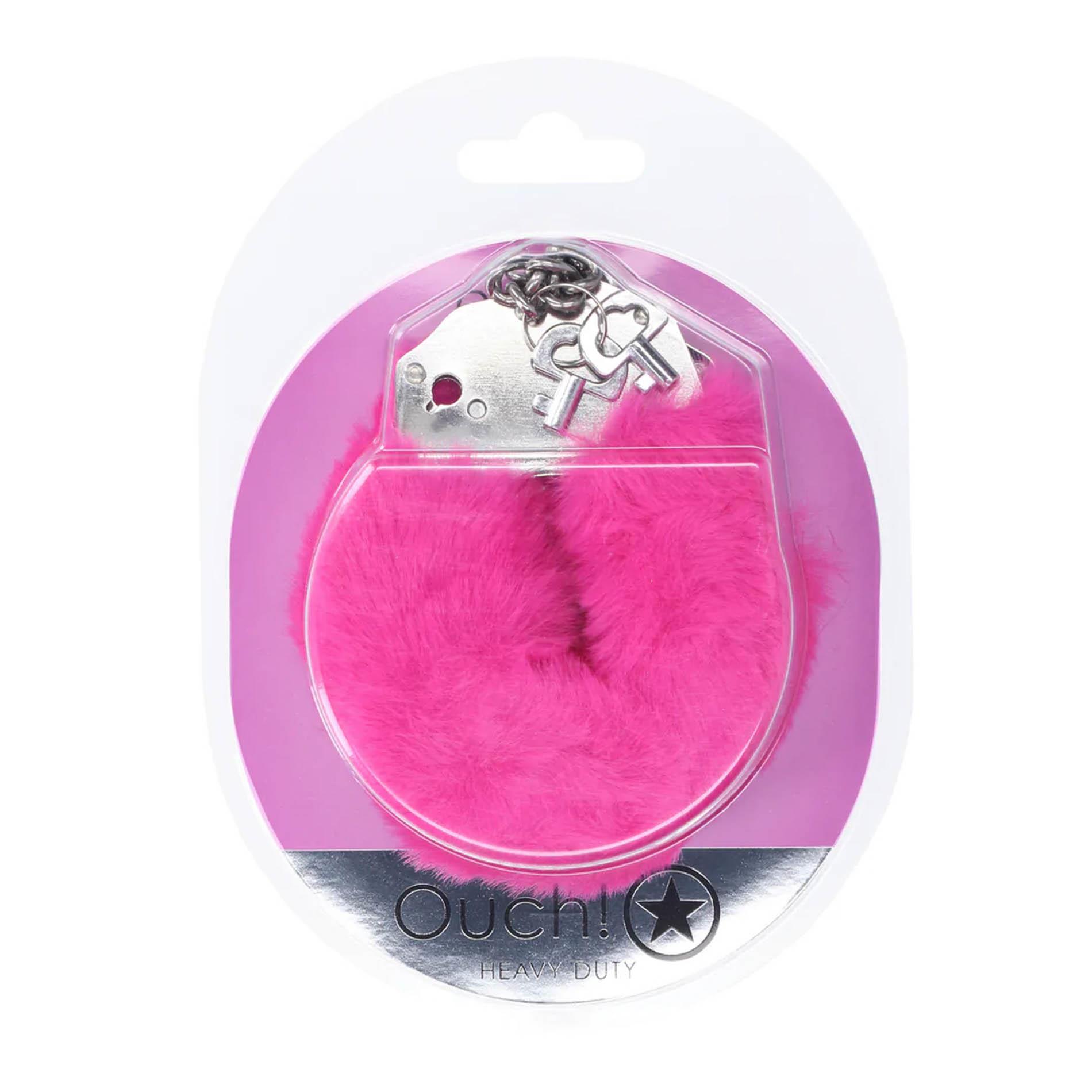 Heavy-Duty Fluffy Handcuffs - Pink