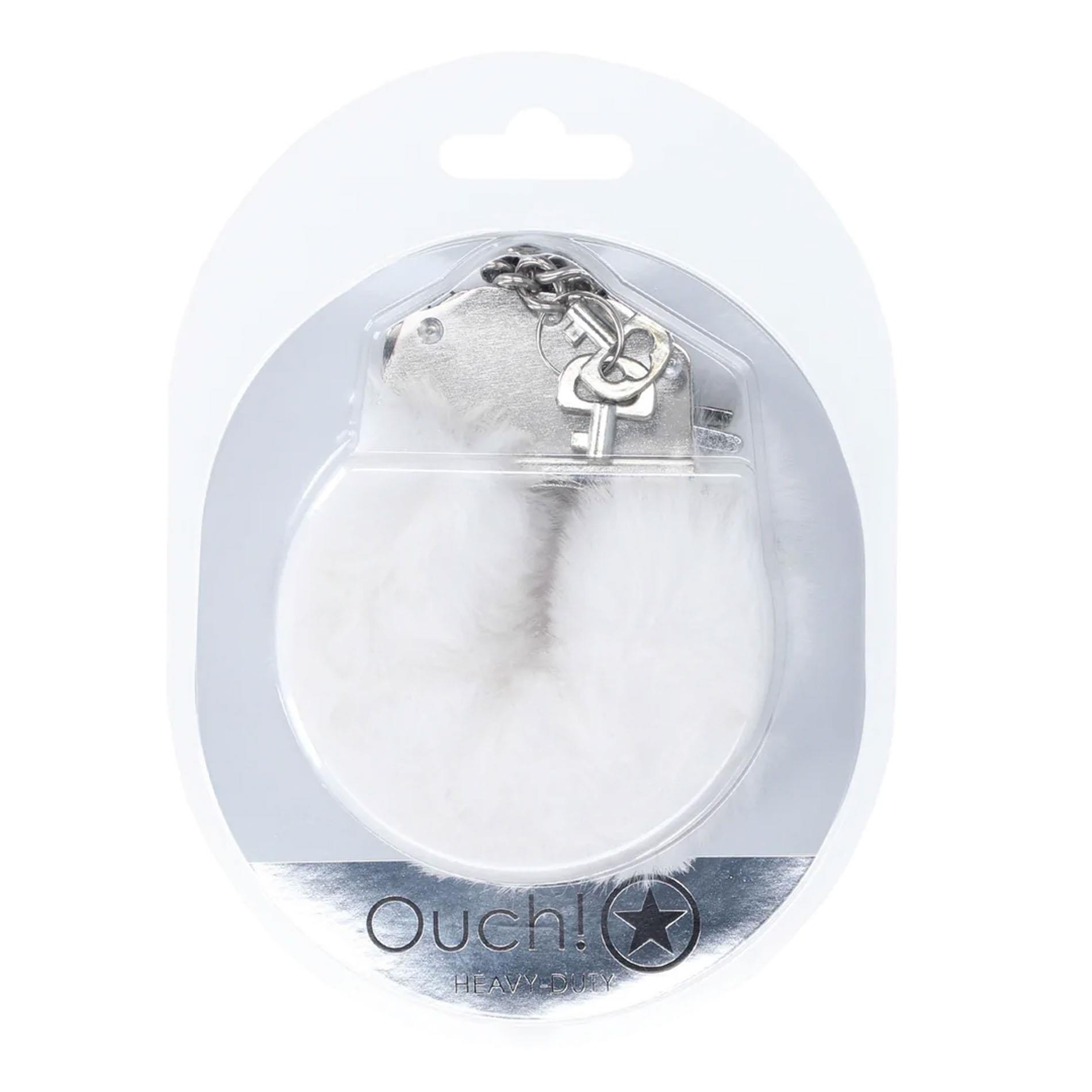 Heavy-Duty Fluffy Handcuffs - White