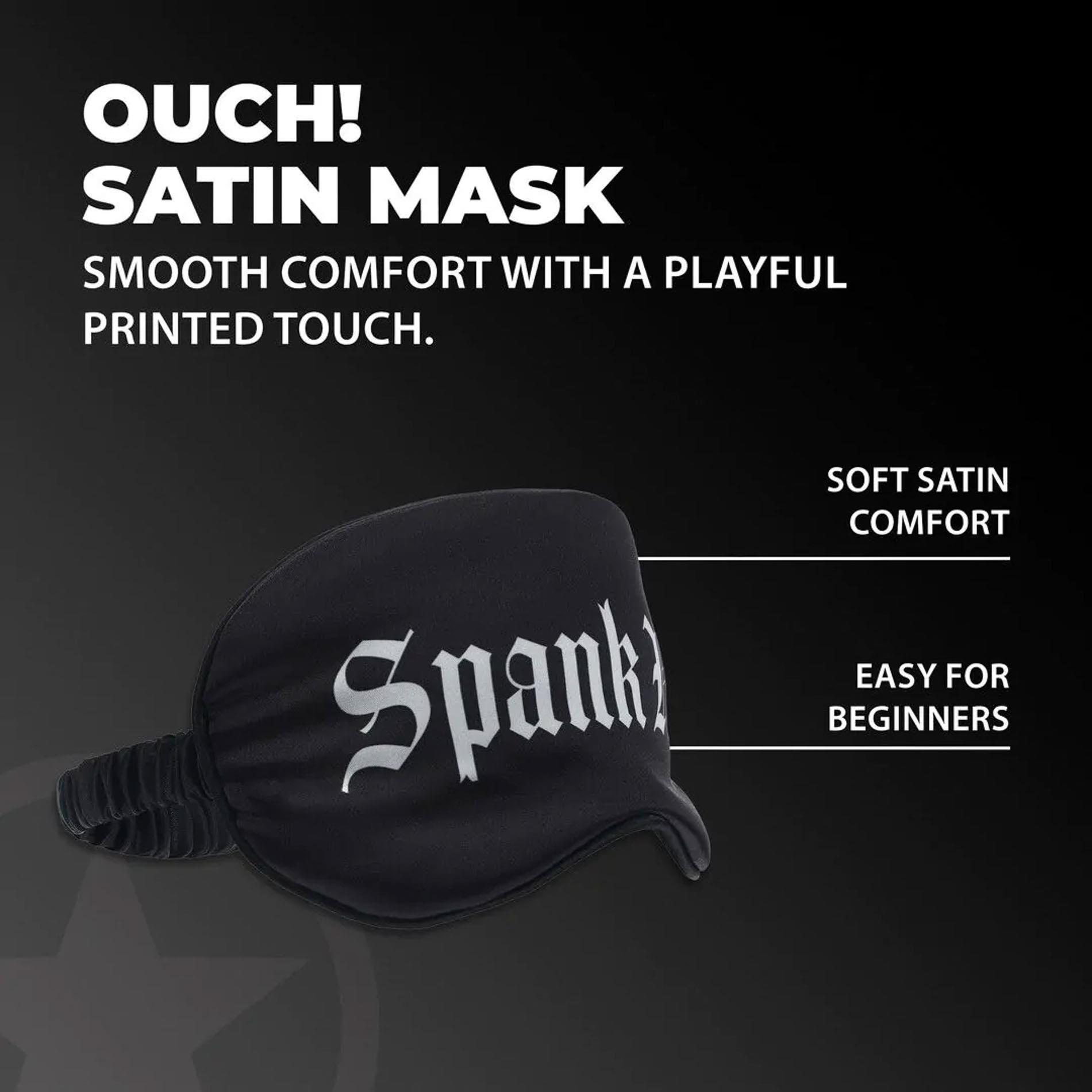 Spank Me - Printed Satin Mask
