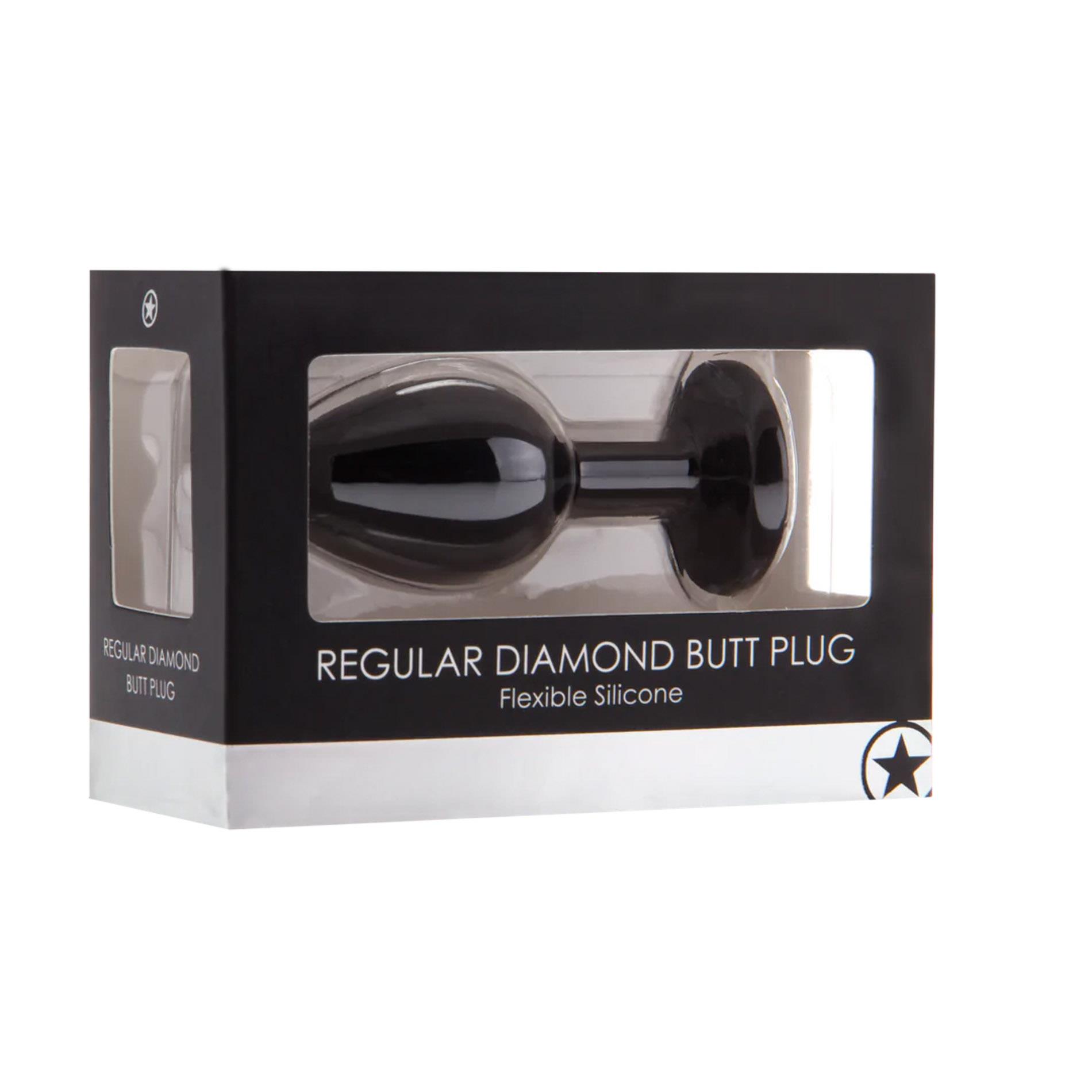 Diamond Butt Plug - Regular Black