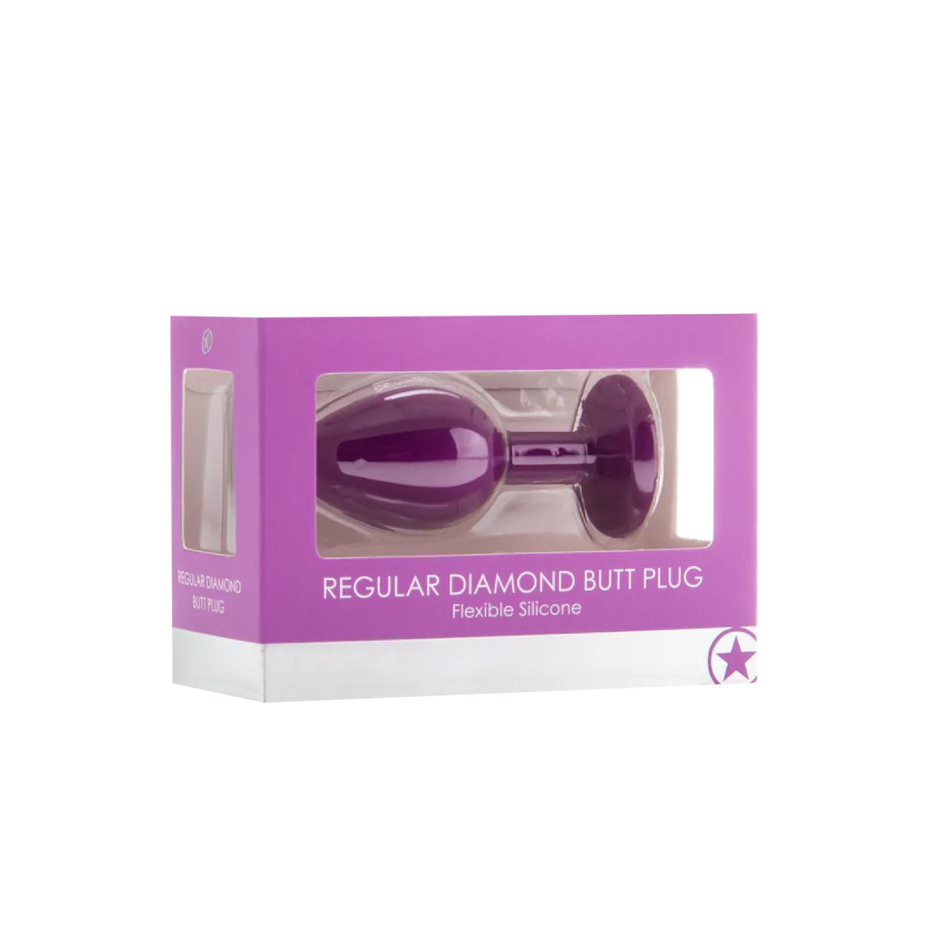 Diamond Butt Plug - Regular Purple