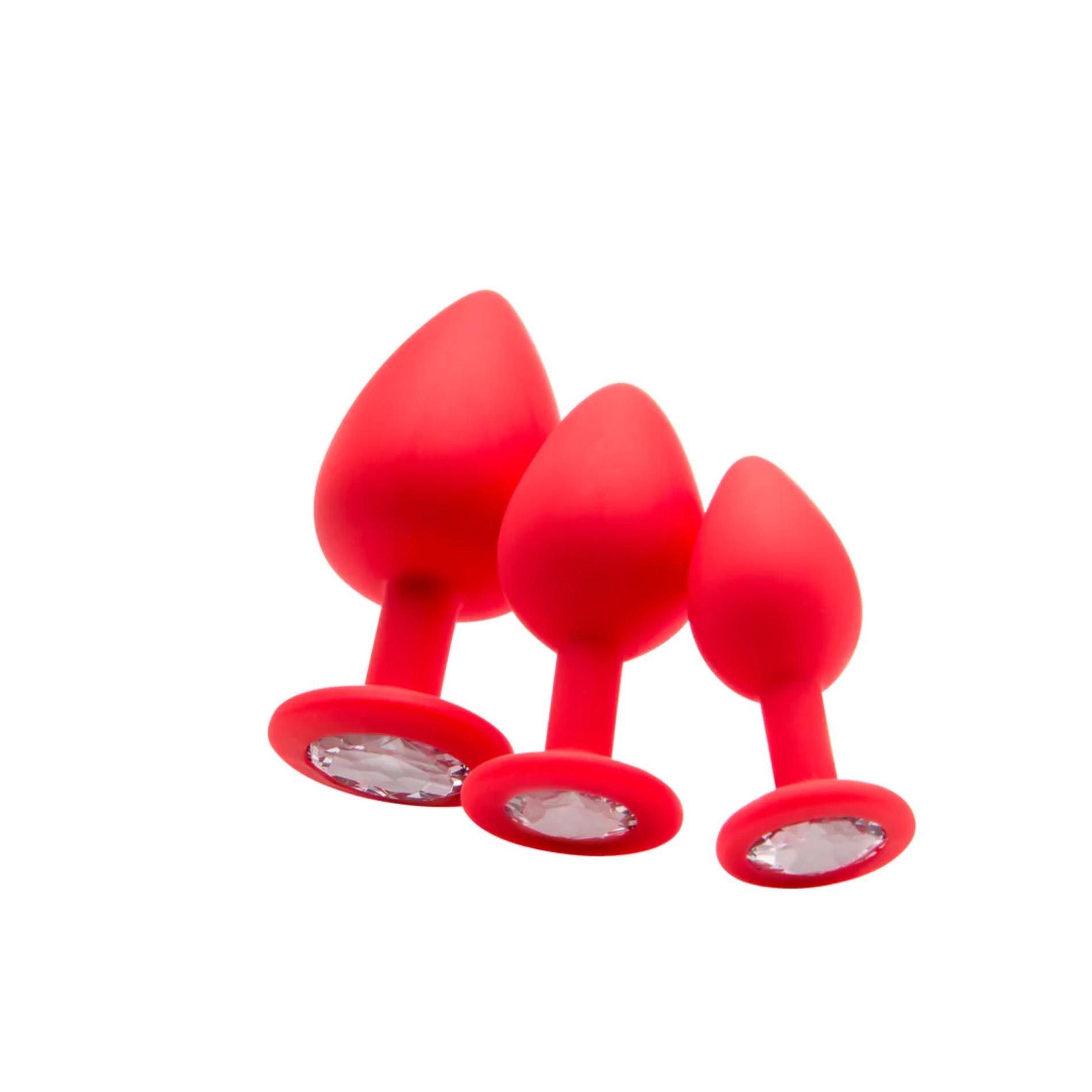 Diamond Butt Plug - Regular Red