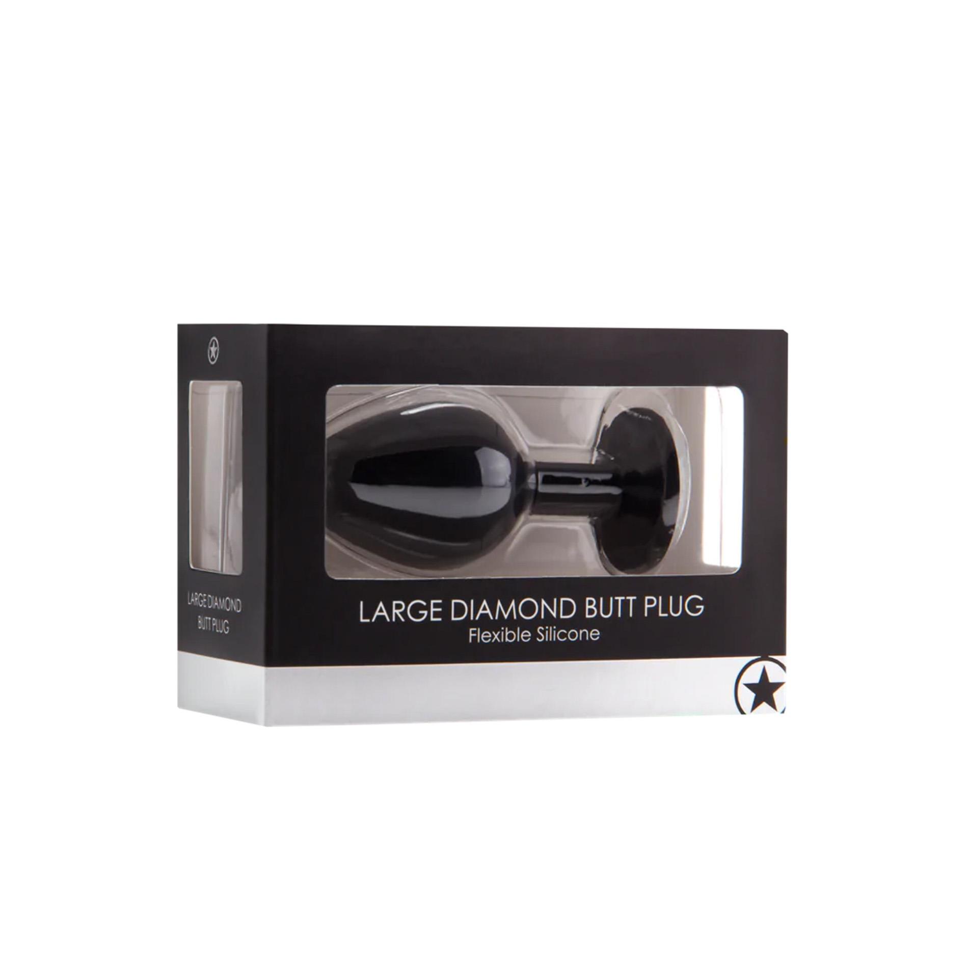 Diamond Butt Plug - Large Black