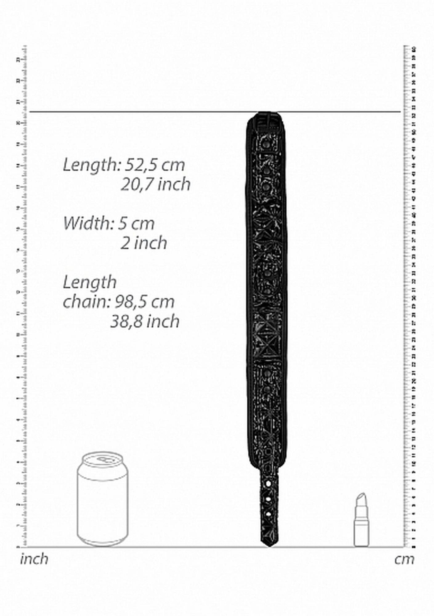 Luxury Collar With Leash - Black