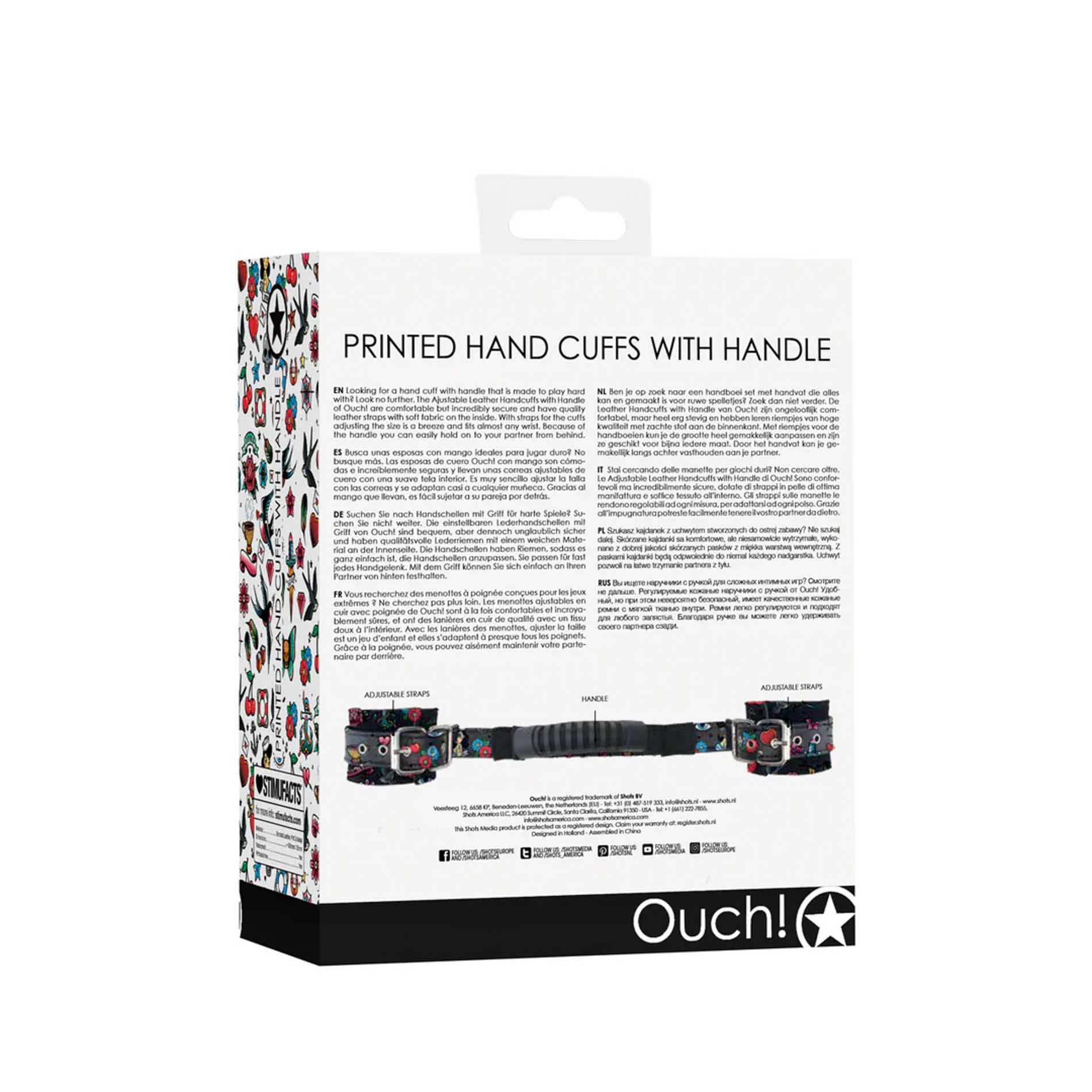 Printed Handcuffs With Handle
