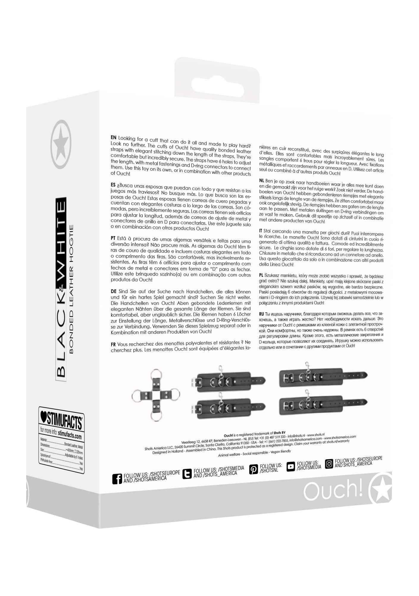 Bonded Leather Hogtie With Hand And Ankle Cuffs