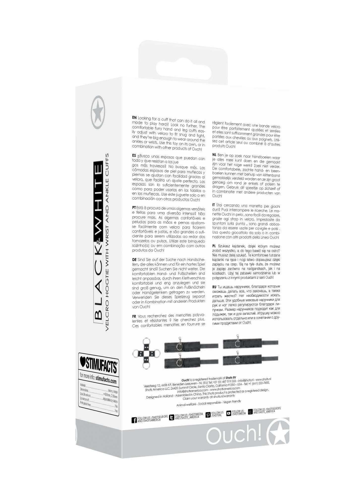 Velcro Hogtie With Hand And Ankle Cuffs