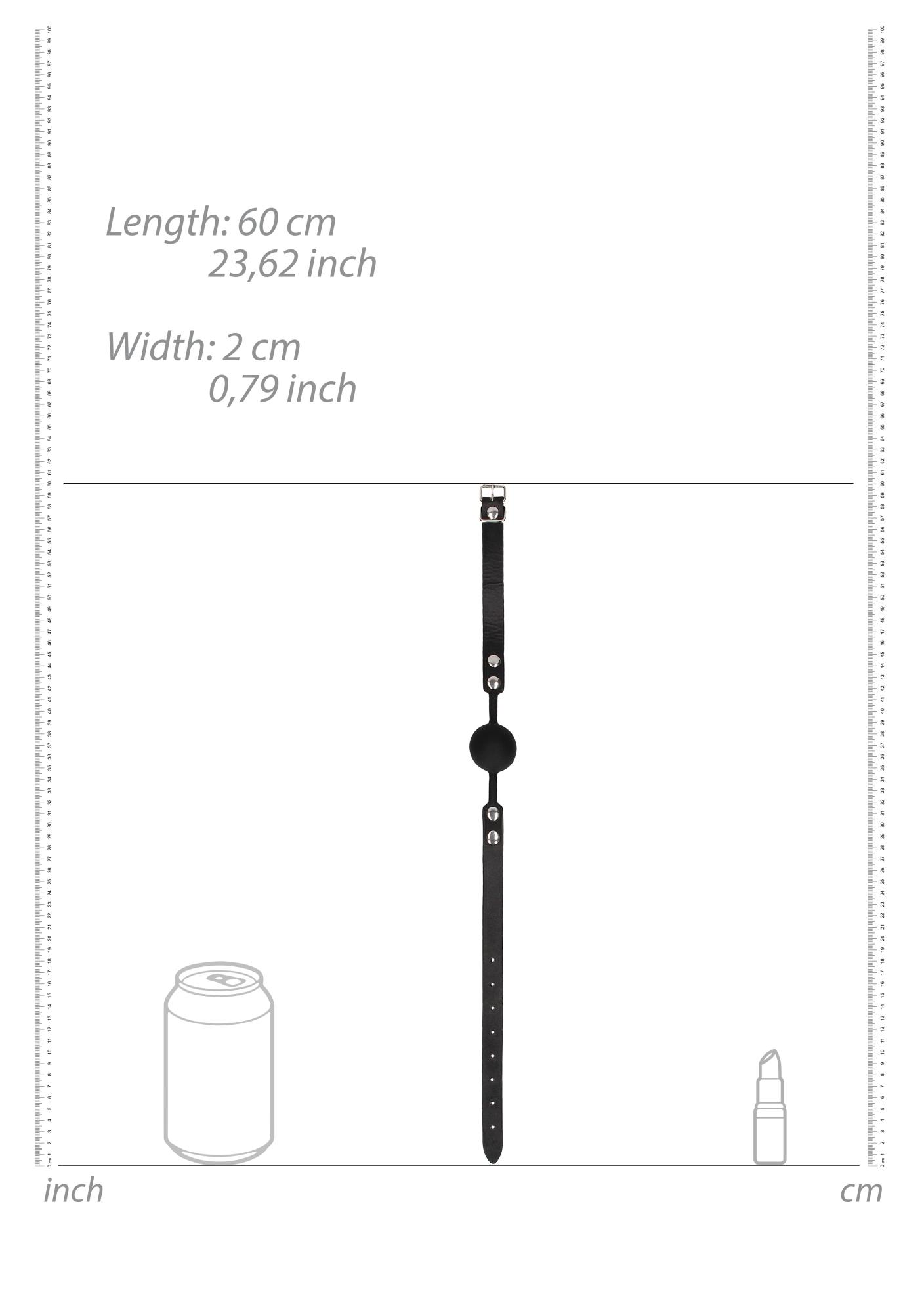 Silicone Ball Gag - With Adjustable Bonded Leather Straps
