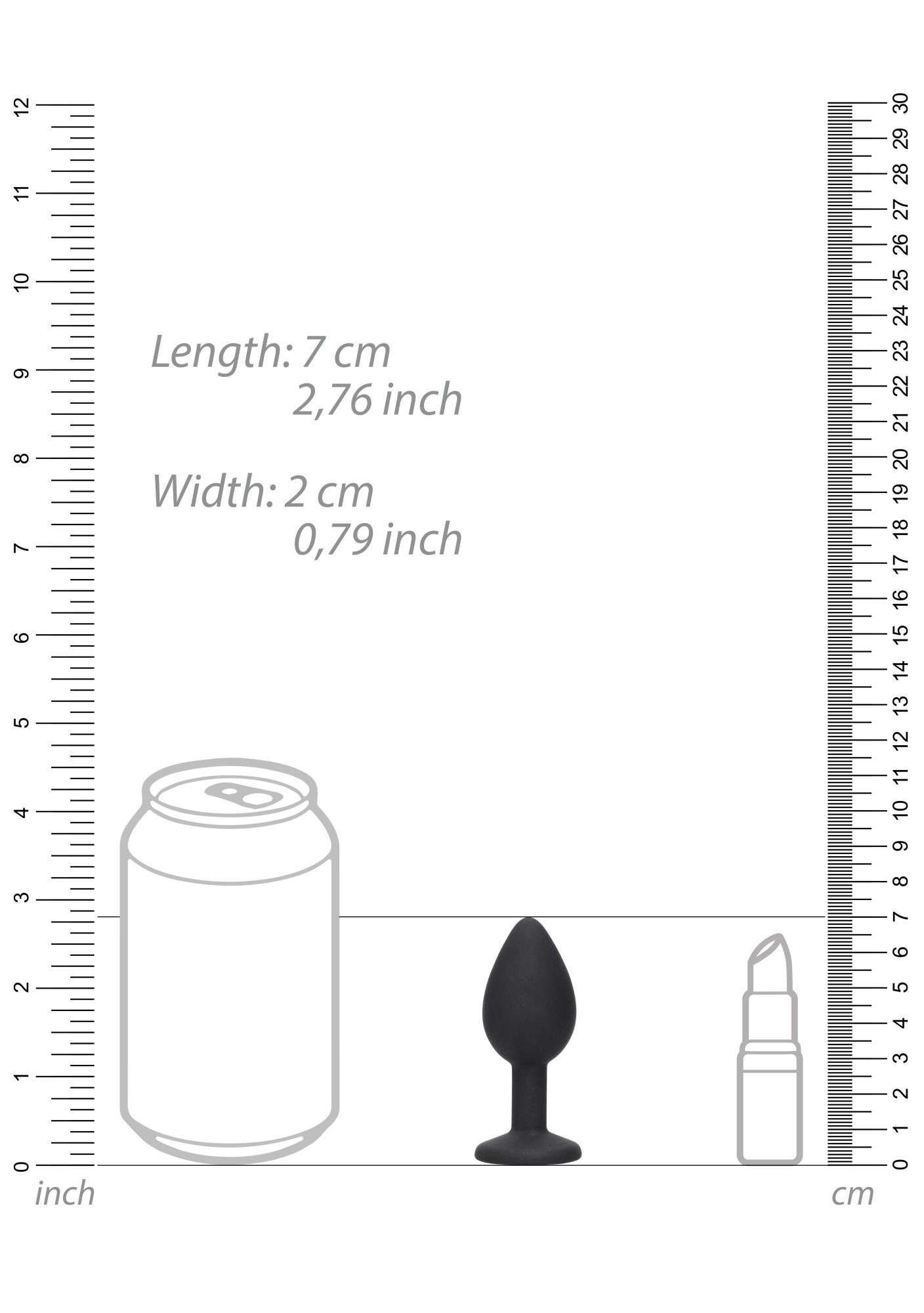 Silicone Butt Plug With Removable Jewel