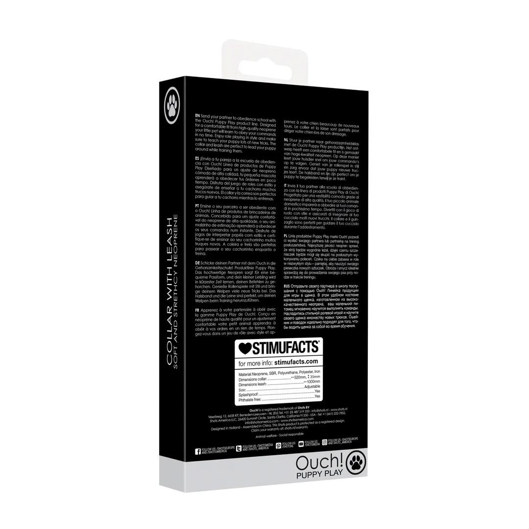 Neoprene Collar With Leash