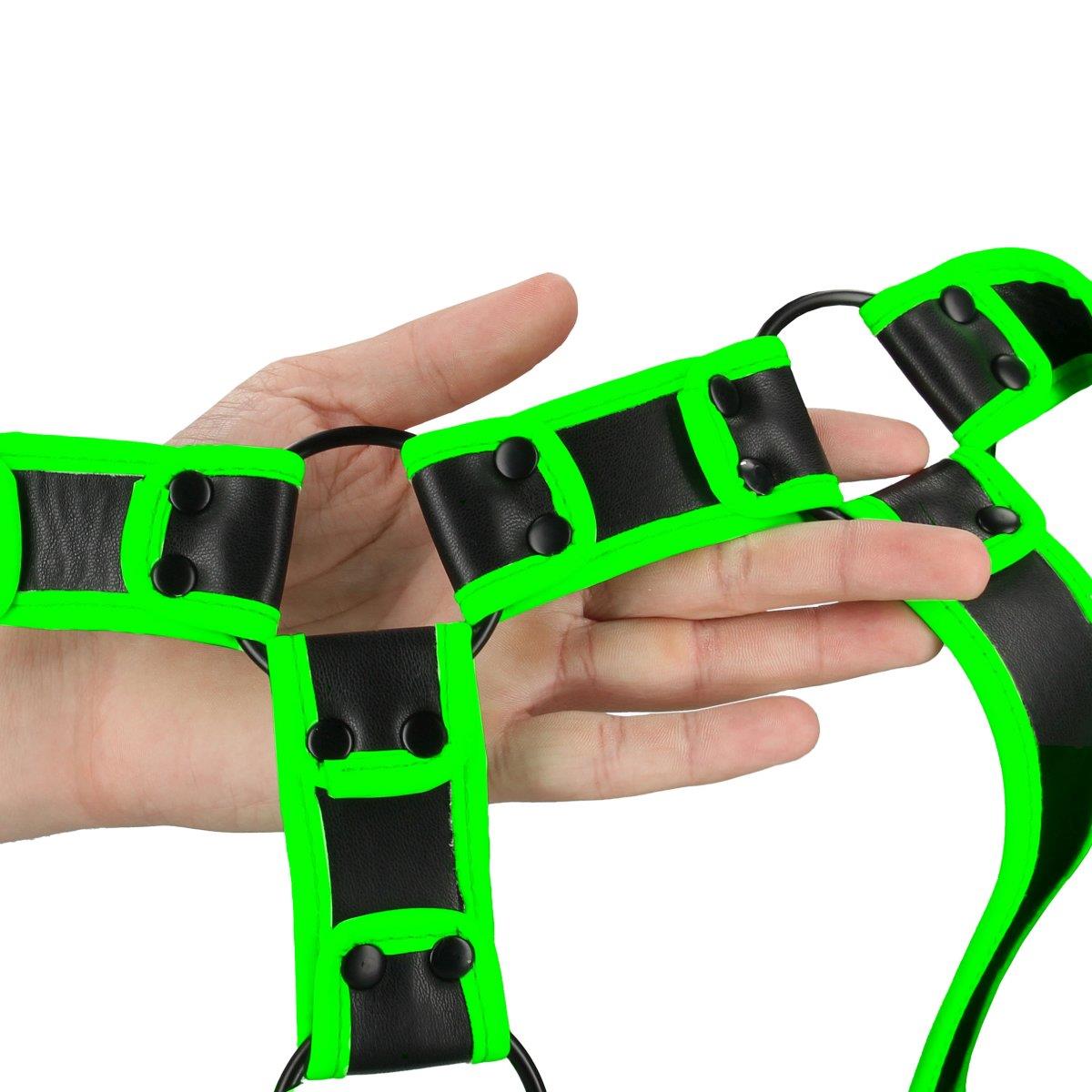 Body Harness - Glow In The Dark - Neon Green/Black - L/Xl