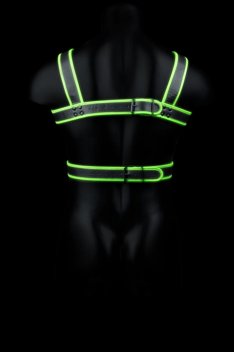 Body Harness - Glow In The Dark - Neon Green/Black - L/Xl