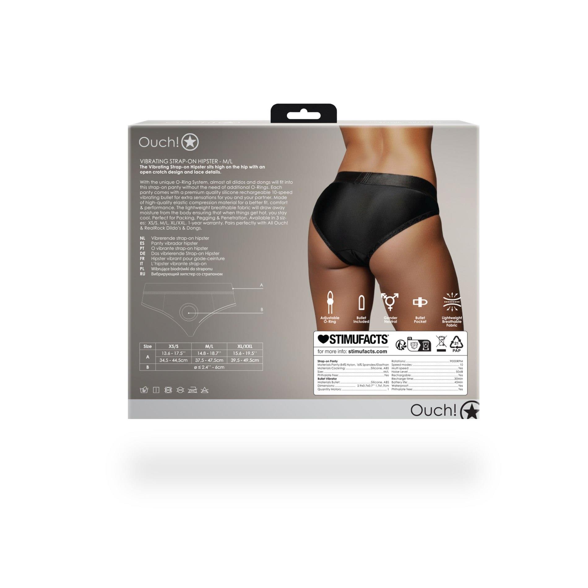 Vibrating Strap-On Hipster - M/L