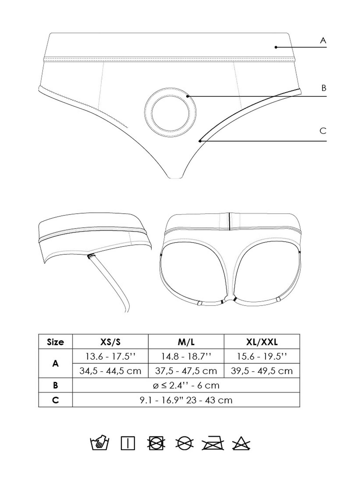 Vibrating Strap-On Thong With Removable Rear Straps - Xs/S