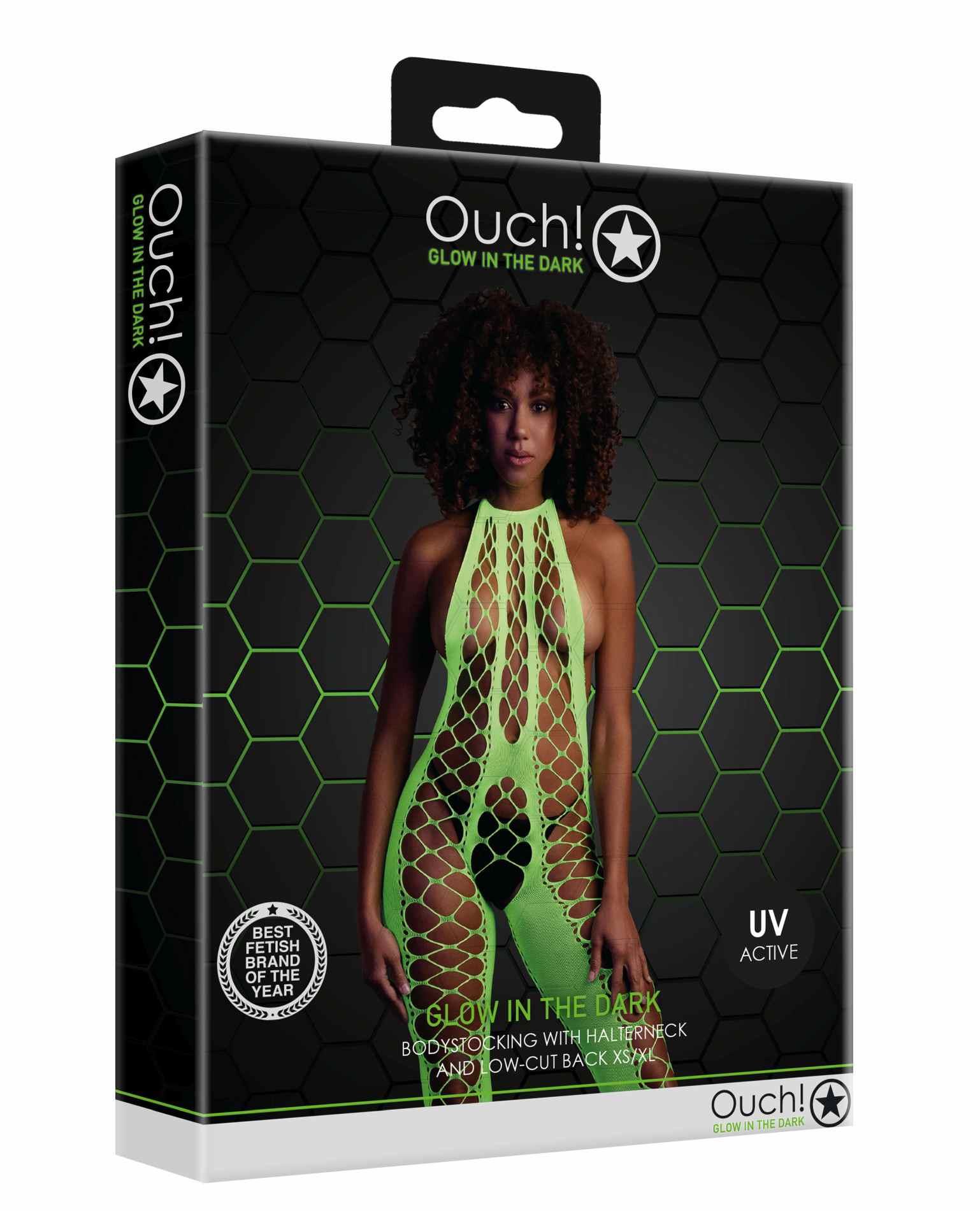 Bodystocking With Halterneck - Green - Xs/Xl