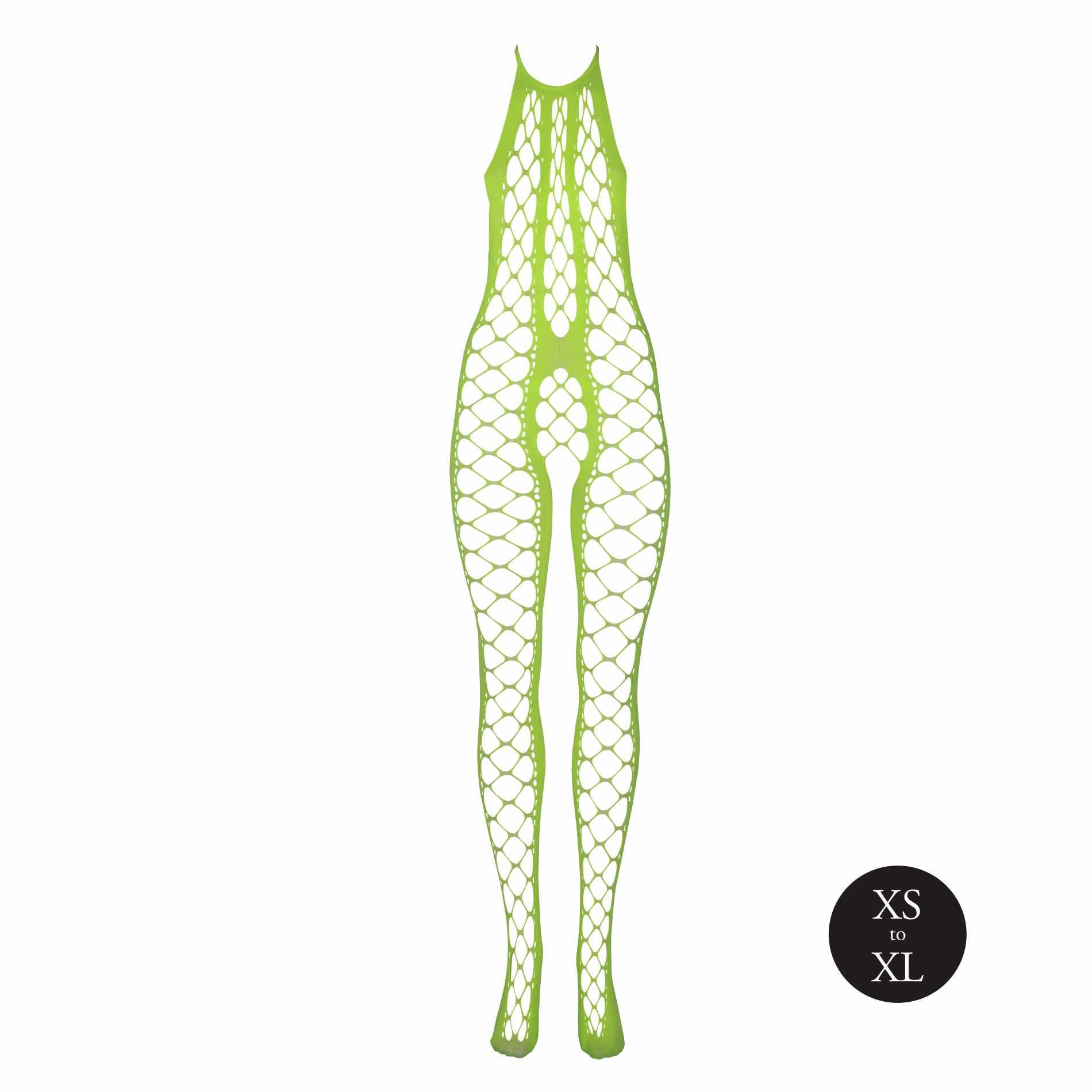 Bodystocking With Halterneck - Green - Xs/Xl
