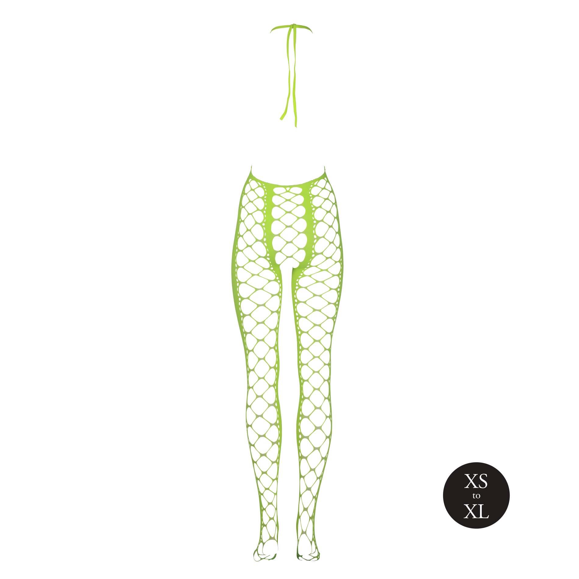 Bodystocking With Halterneck - Green - Xs/Xl