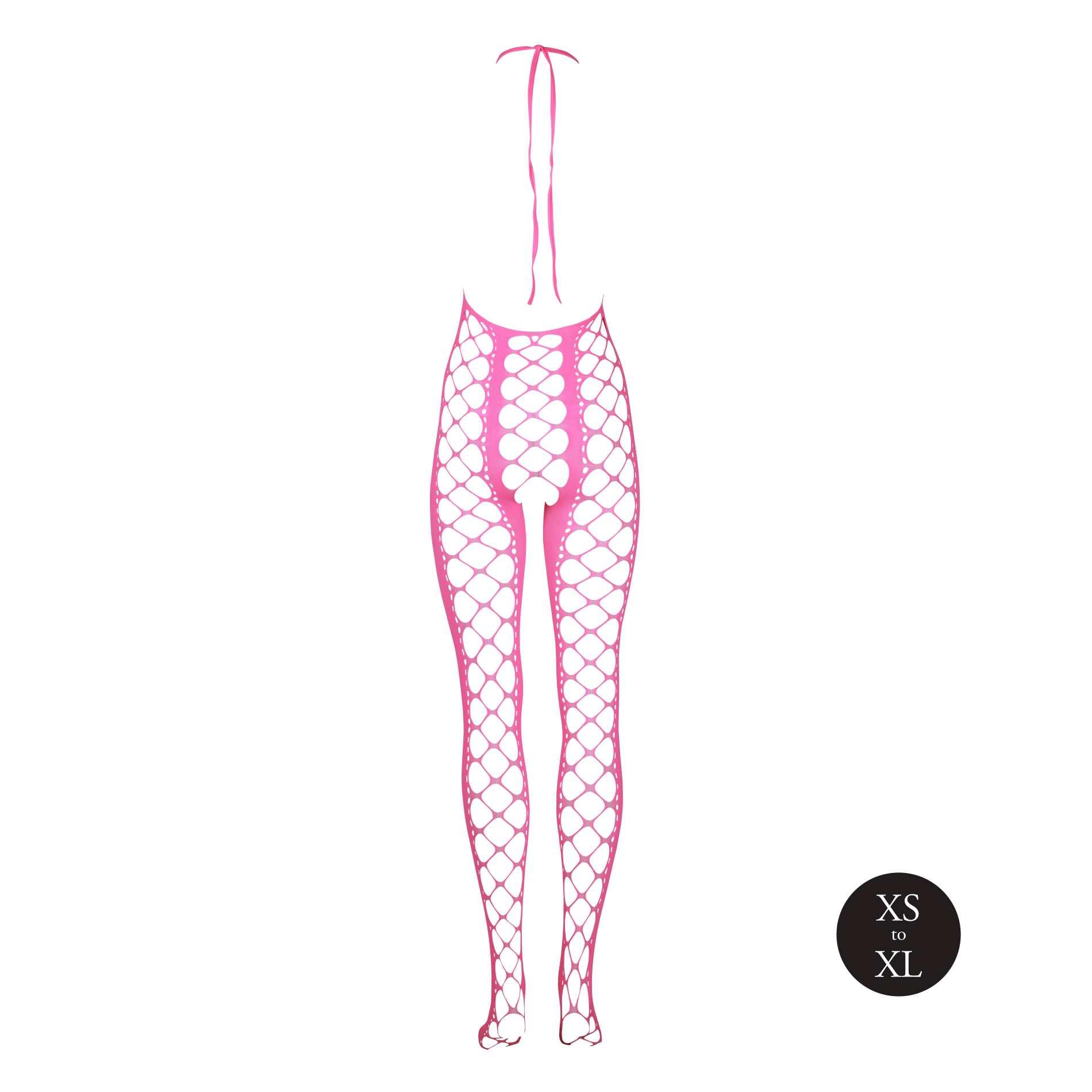 Bodystocking With Halterneck - Pink - Xs/Xl