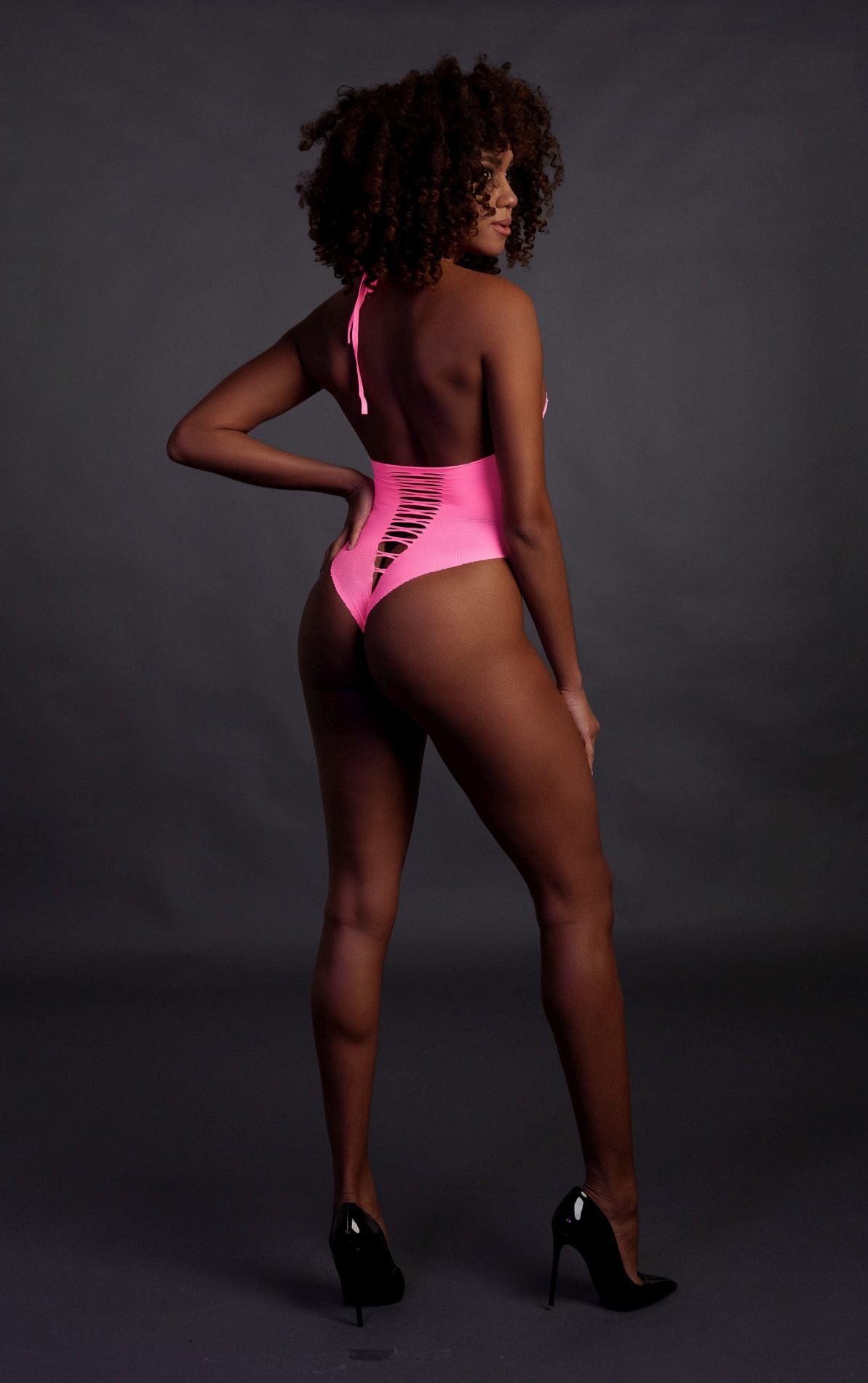 High-Cut Body - Neon Pink - Xs/Xl