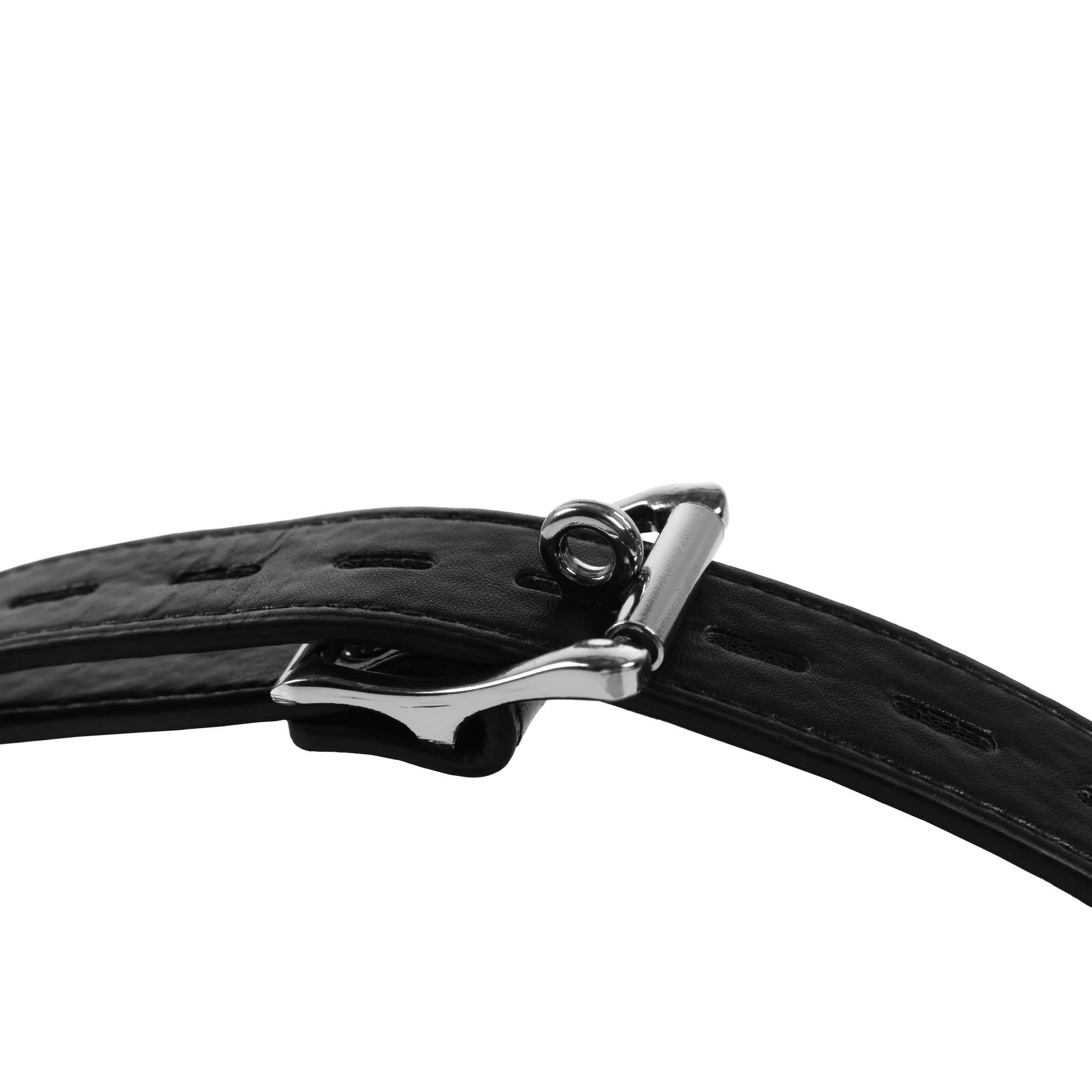 Open Mouth Gag Head Harness With Plug Stopper - Black