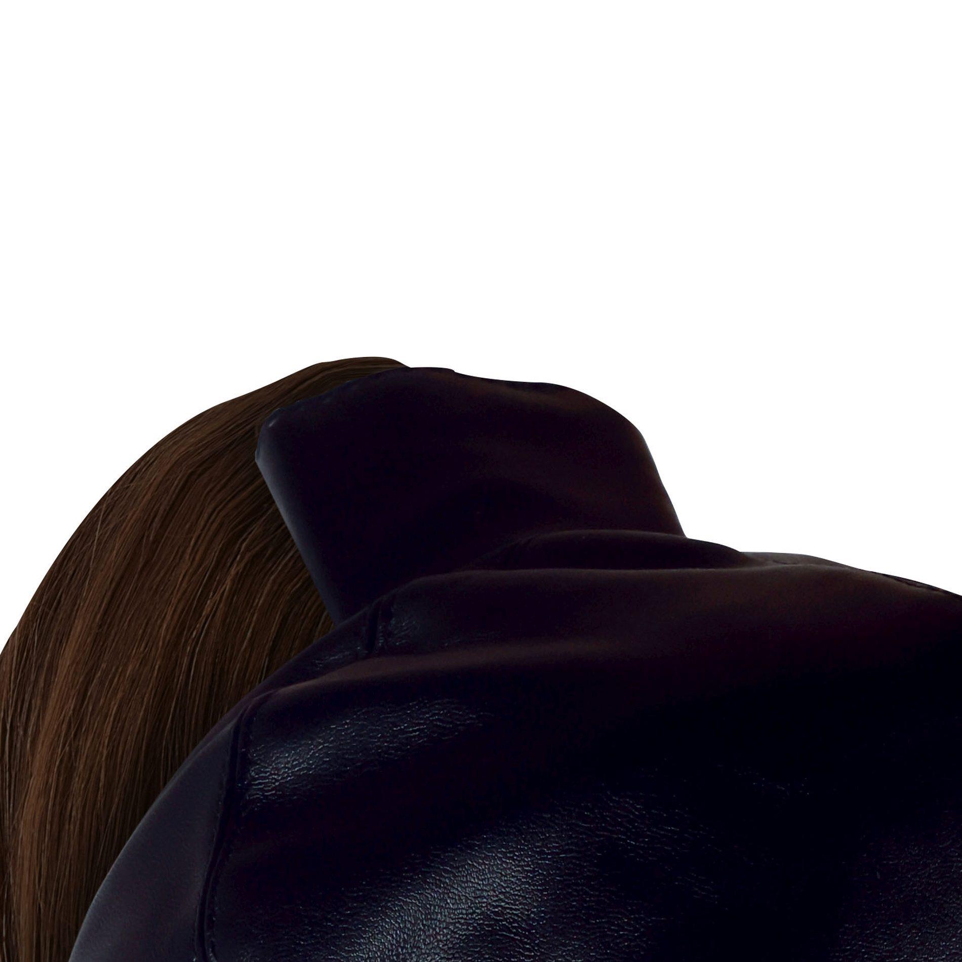 Mask With Brown Ponytail - Black