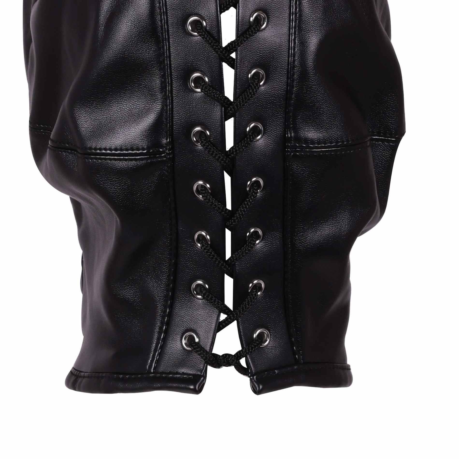 Mask With Brown Ponytail - Black