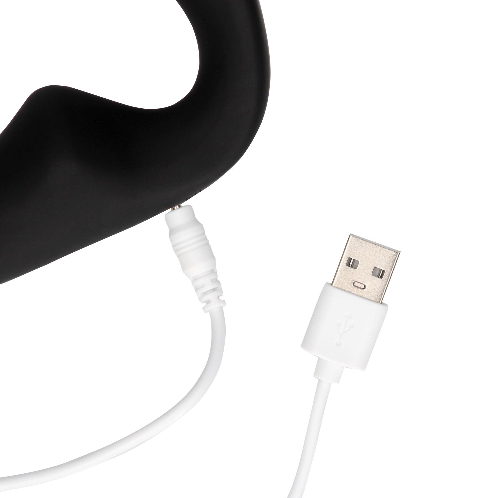 Pointed Vibrating Prostate Massager With Remote Control - Black