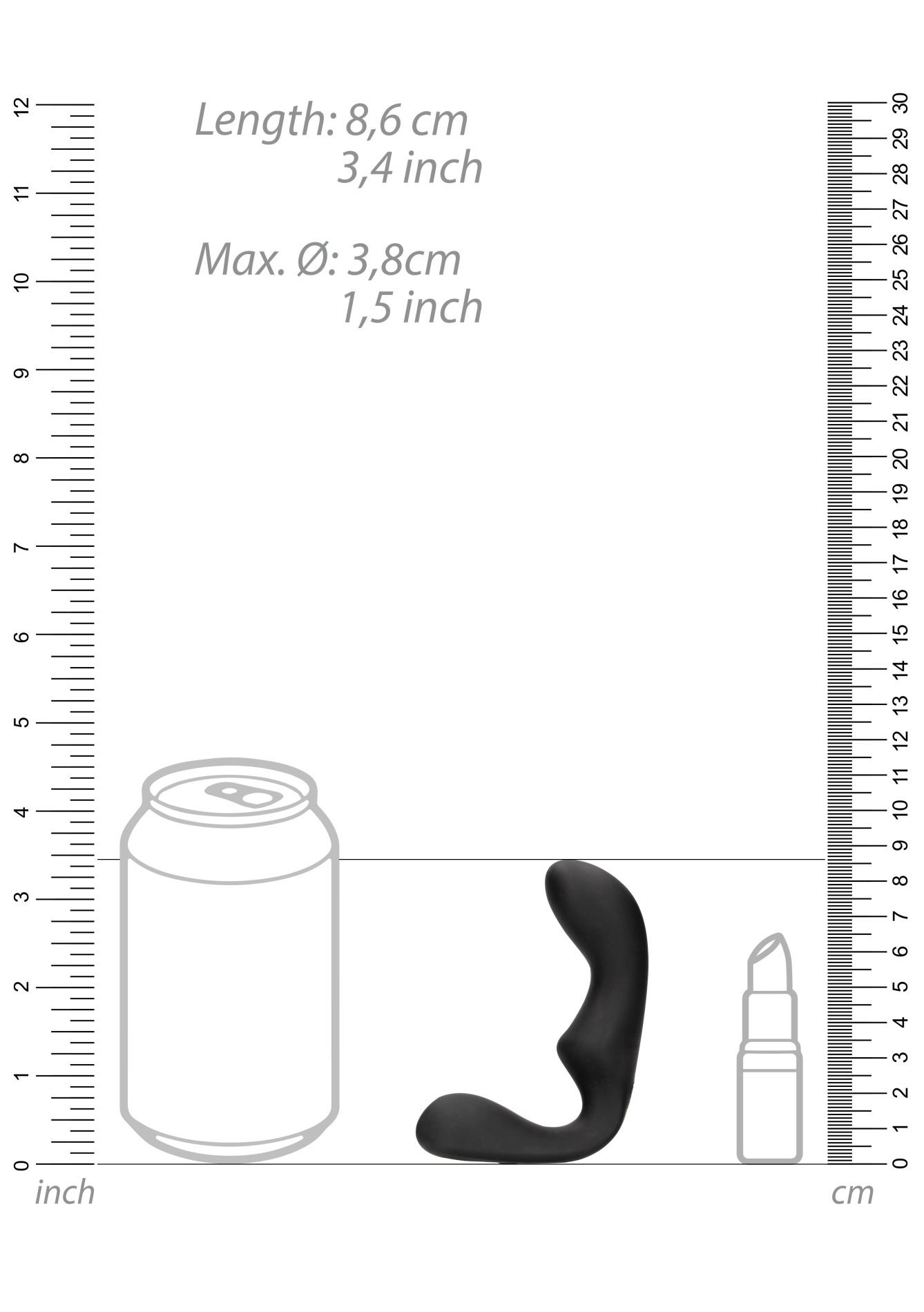 Pointed Vibrating Prostate Massager With Remote Control - Black